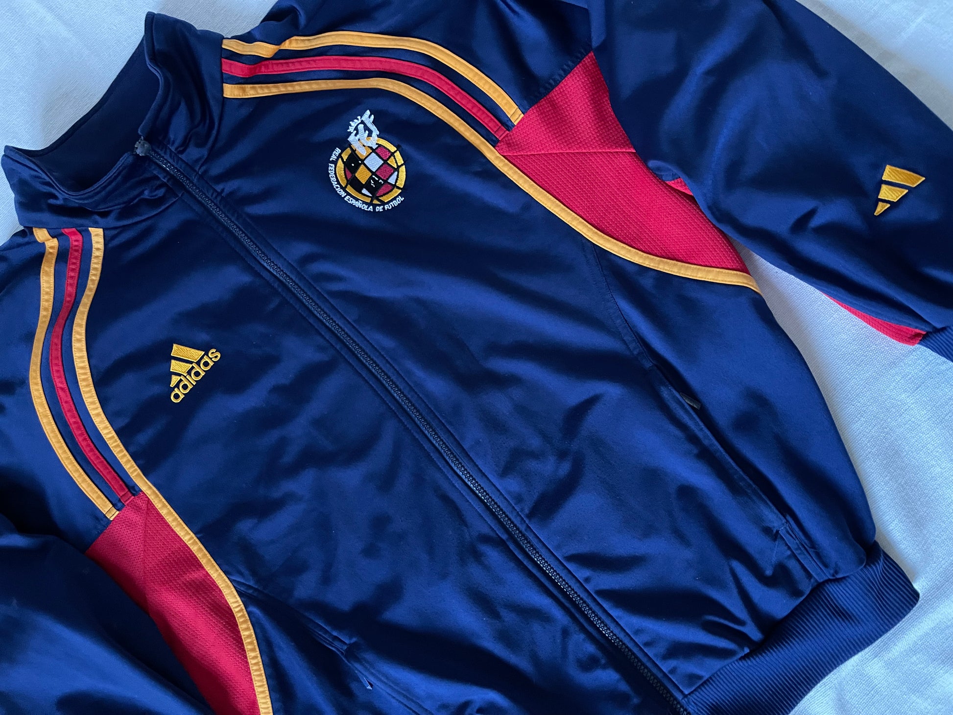 Spain España Adidas 2000-2001 Jacket Blue Red Yellow Size L FEF
