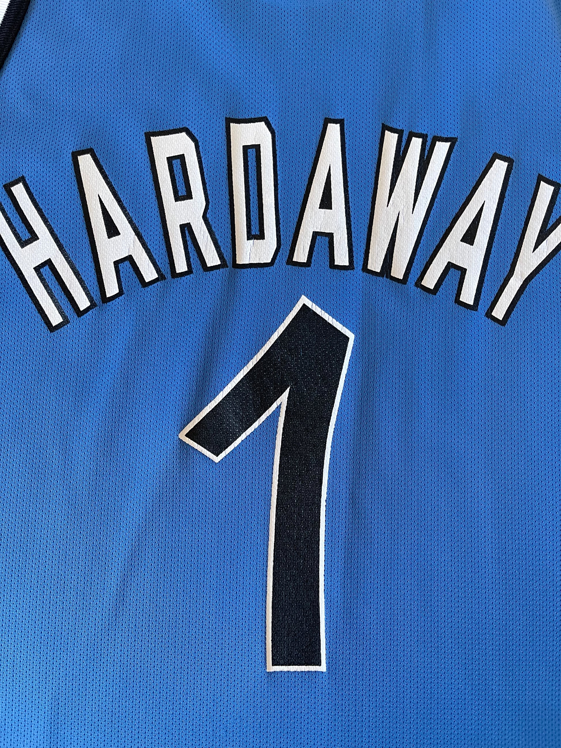 Orlando Magic Penny Hardaway Champion 1995-1998 Away Basket Jersey NBA #1 Size 48  / XL Blue
