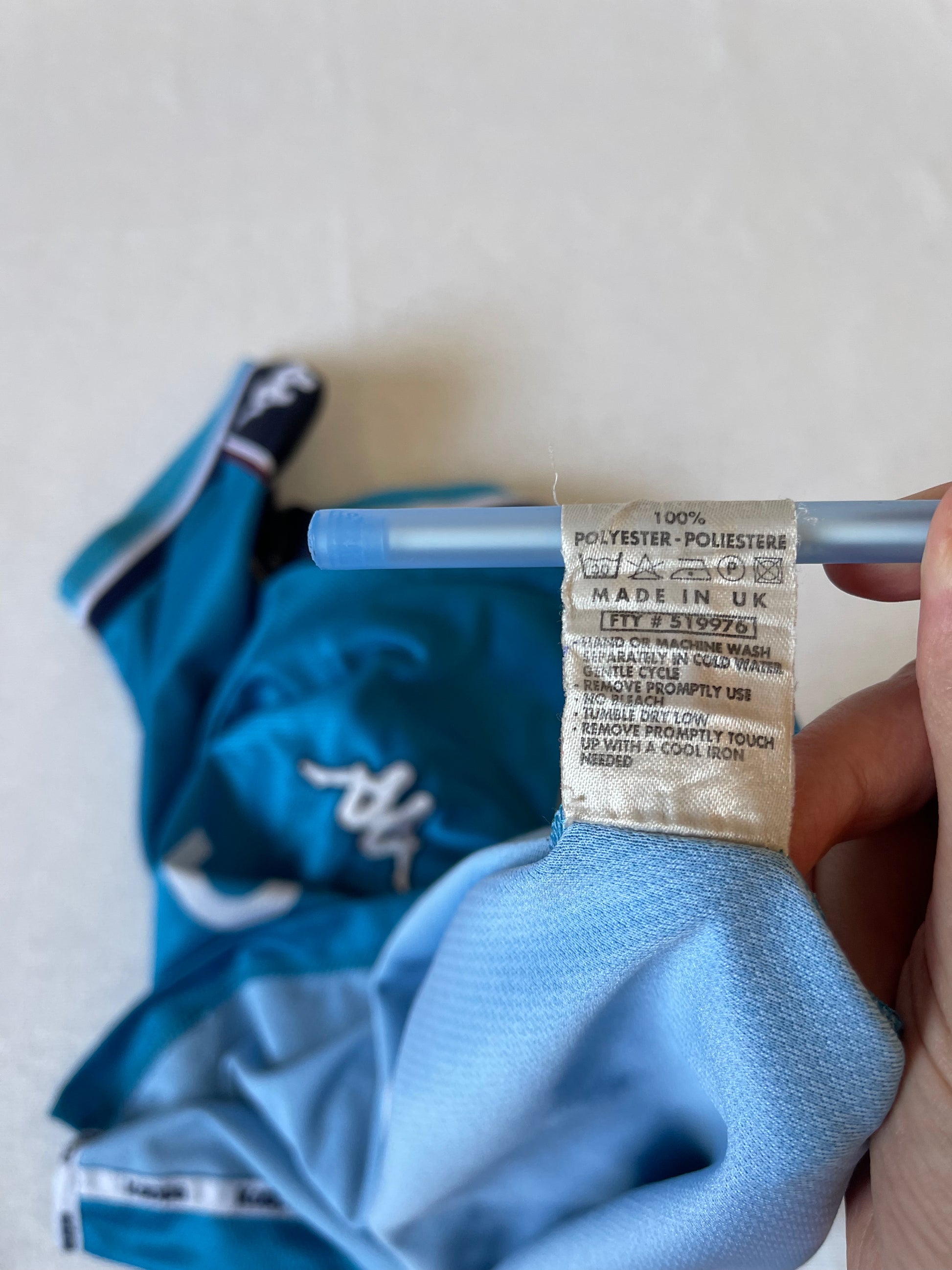 Vintage Manchester City MCFC Kappa 1997-1999 Home Football Shirt Made in UK Brother Blue