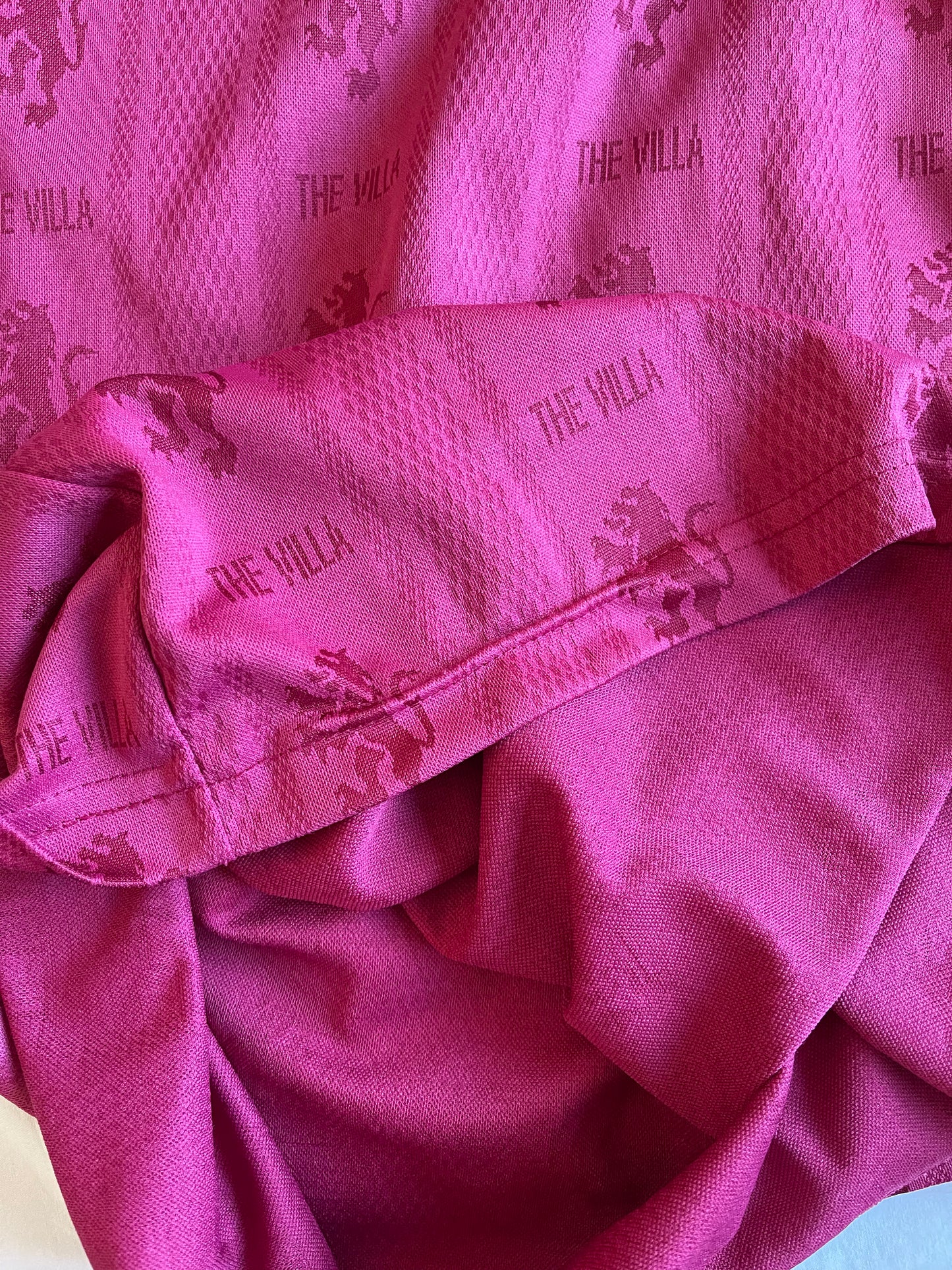 Vintage Aston Villa Reebok 1995-1996 Home Football Shirt Red Blue AST Computer Size M