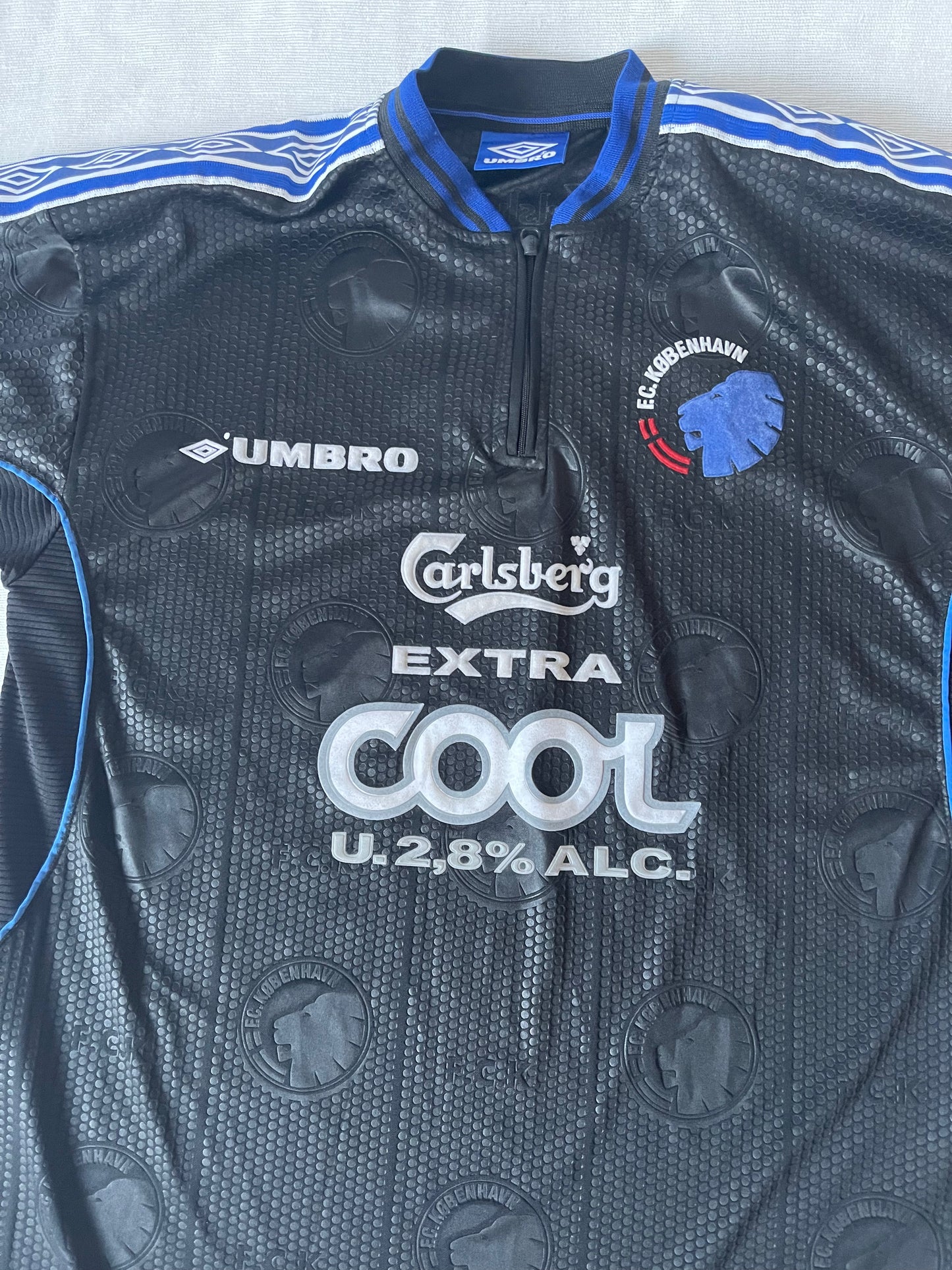 FC Copenhagen København Umbro Away Football Shirt 1999-2000 Black Carlsberg Extra Cool Size L