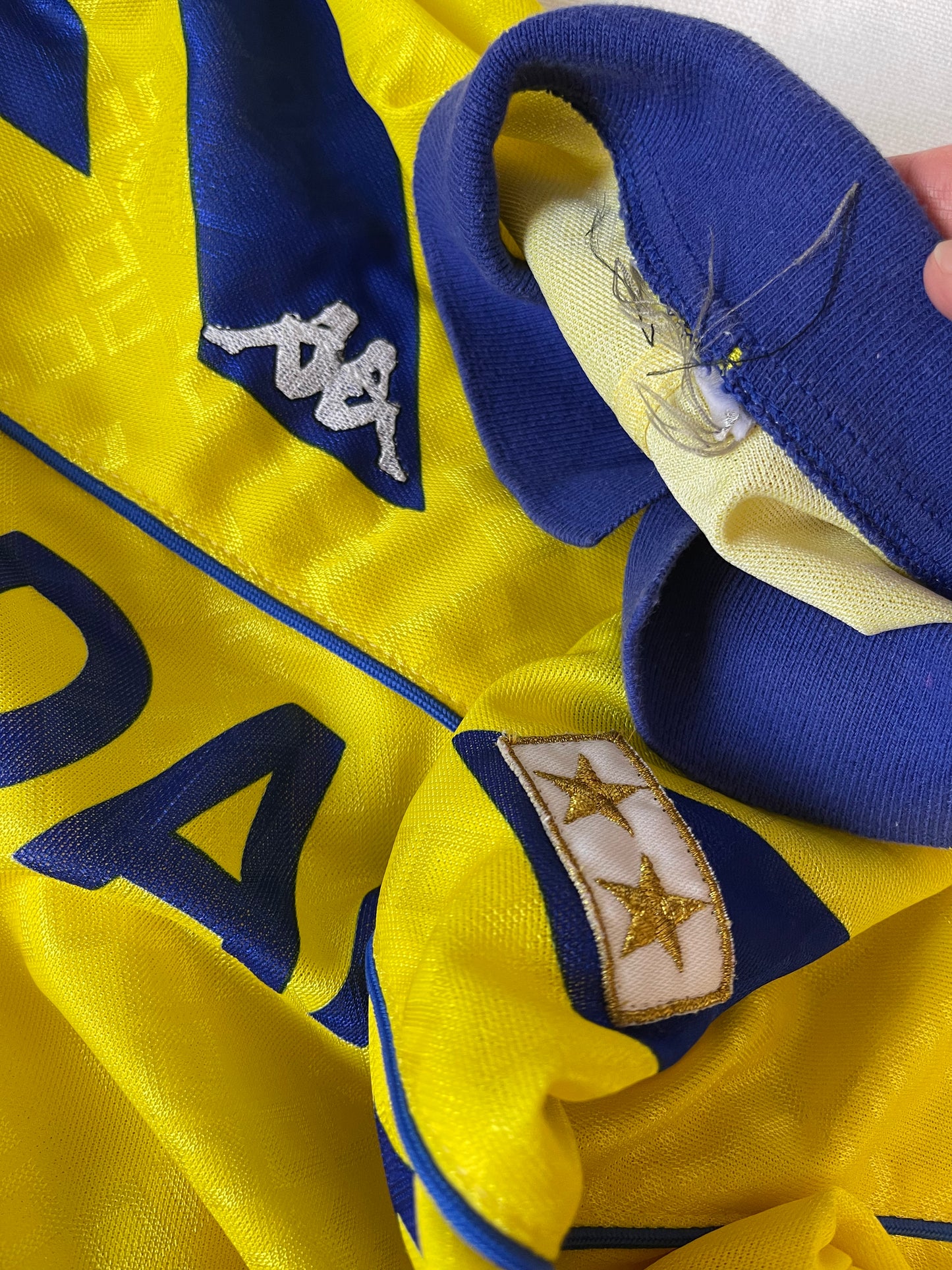 Juventus Torino Kappa 1992 - 1993 Away Football Shirt Yellow Danone Made in Italy Size M