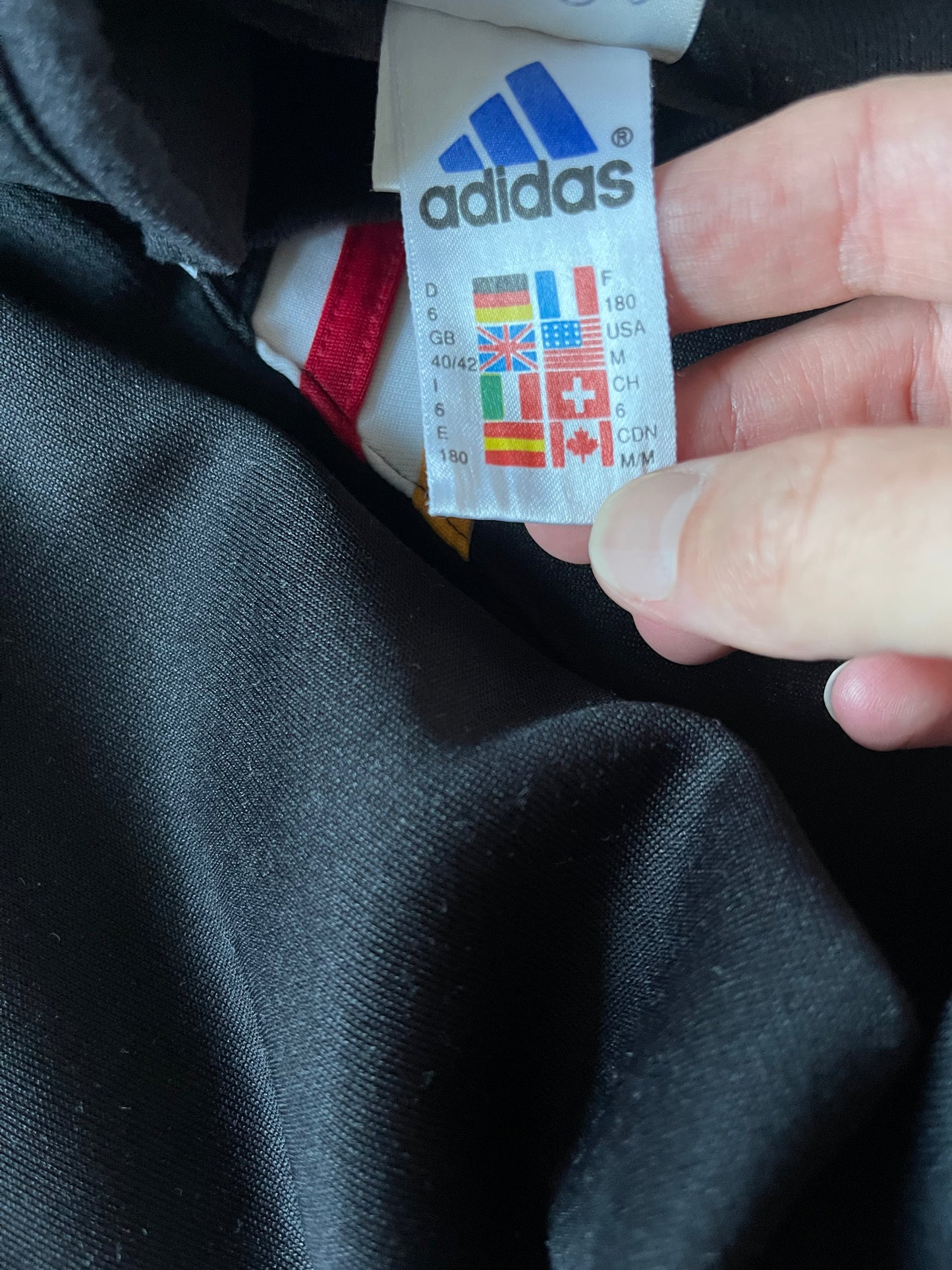 Vintage Germany Adidas 1998-1999 Jacket Size M Black White