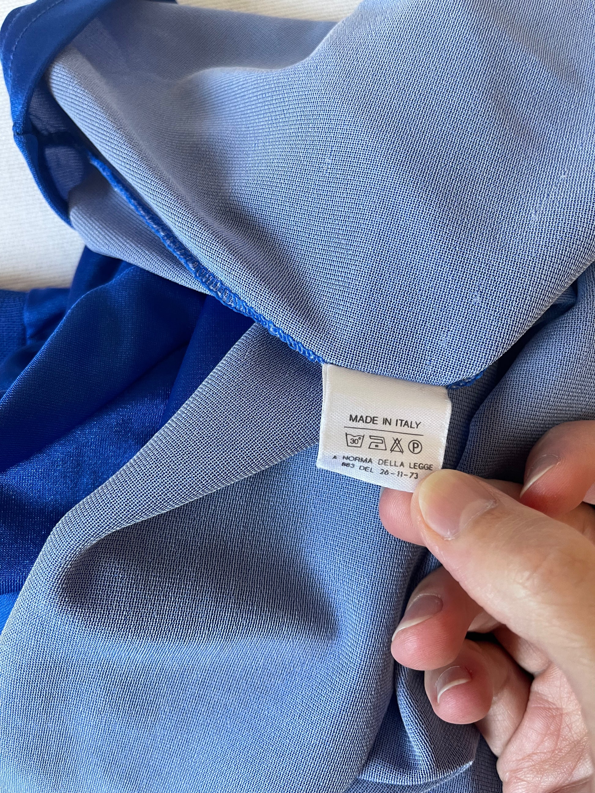 Vintage 1986-1990 Italy Italia Diadora Football Shirt Home Made in Italy Blue Size M