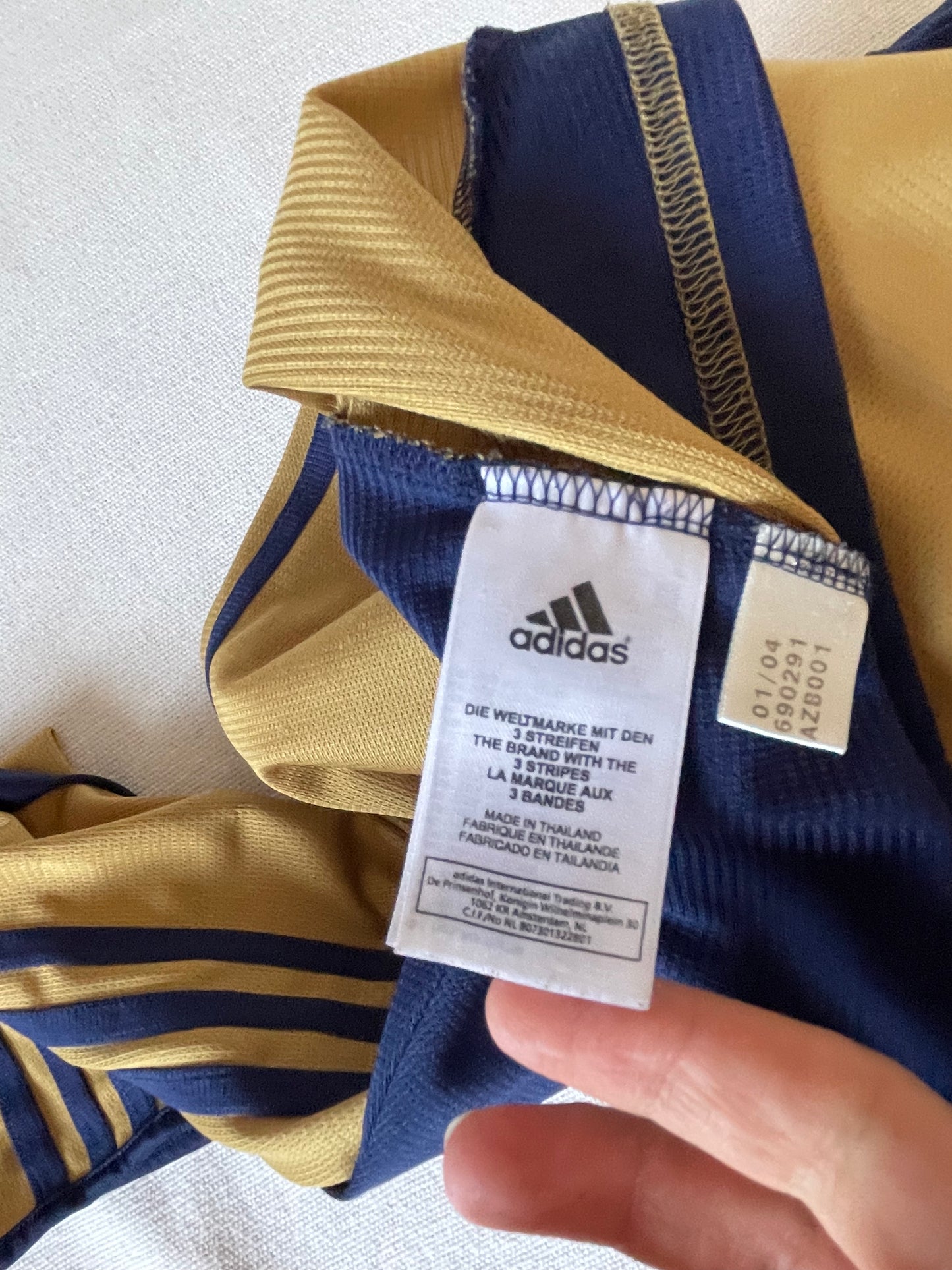 Grasshopper Club Zürich Adidas 2004 - 2005 Away Football Shirt Size M Rare Long Sleeve Version Golden Blue Siemens Peugeot