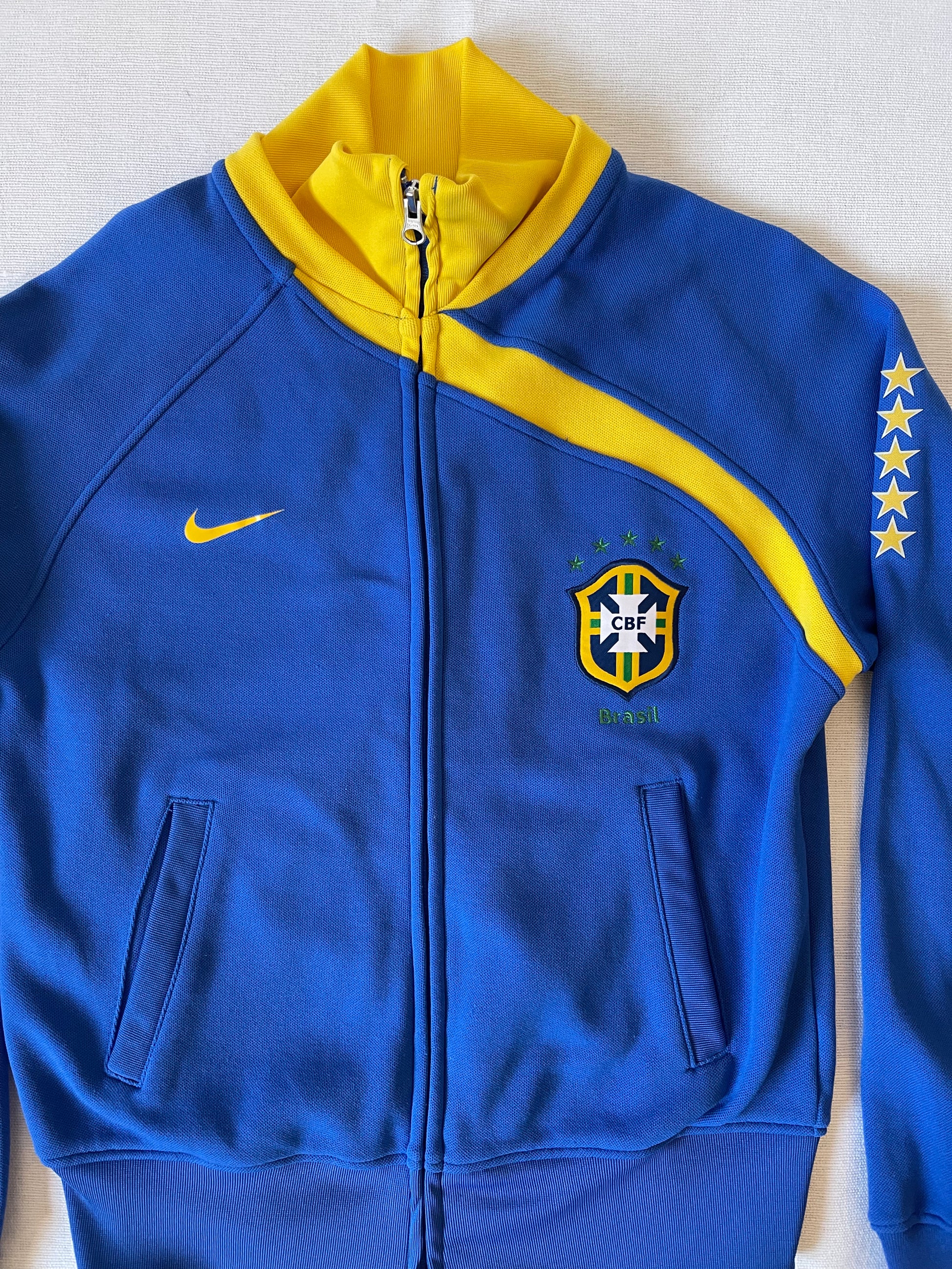 Brasil Brazil Nike 2008 - 2009 Jacket Blue Yellow Size S - M