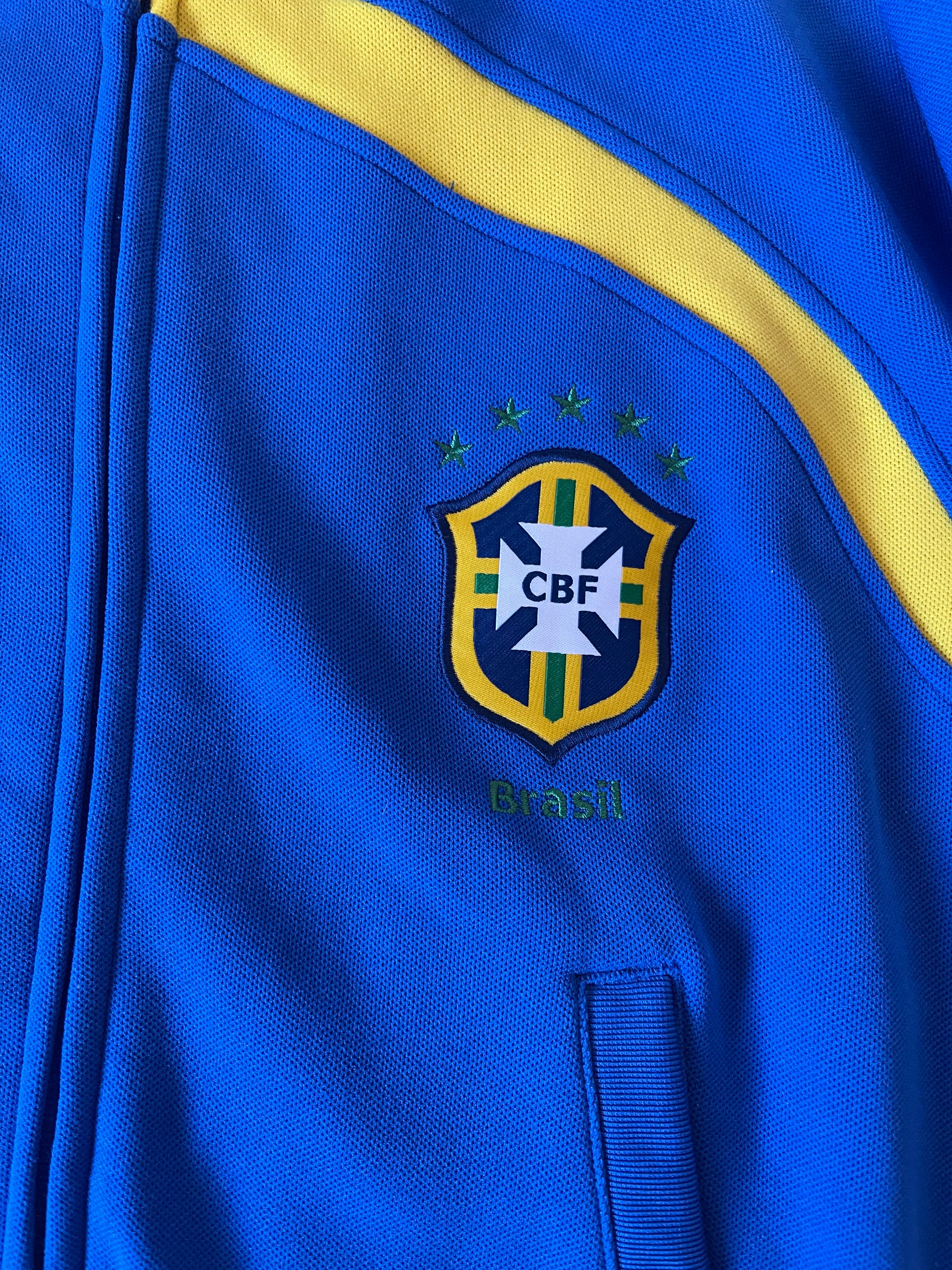 Brasil Brazil Nike 2008 - 2009 Jacket Blue Yellow Size S - M