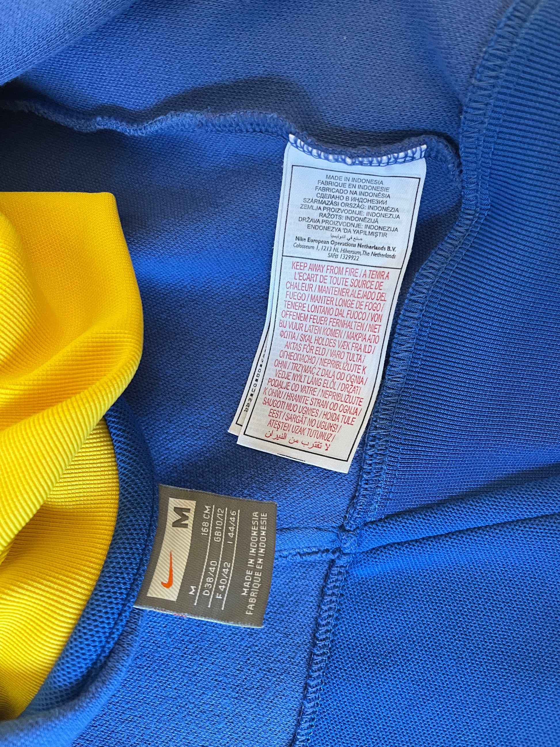 Brasil Brazil Nike 2008 - 2009 Jacket Blue Yellow Size S - M