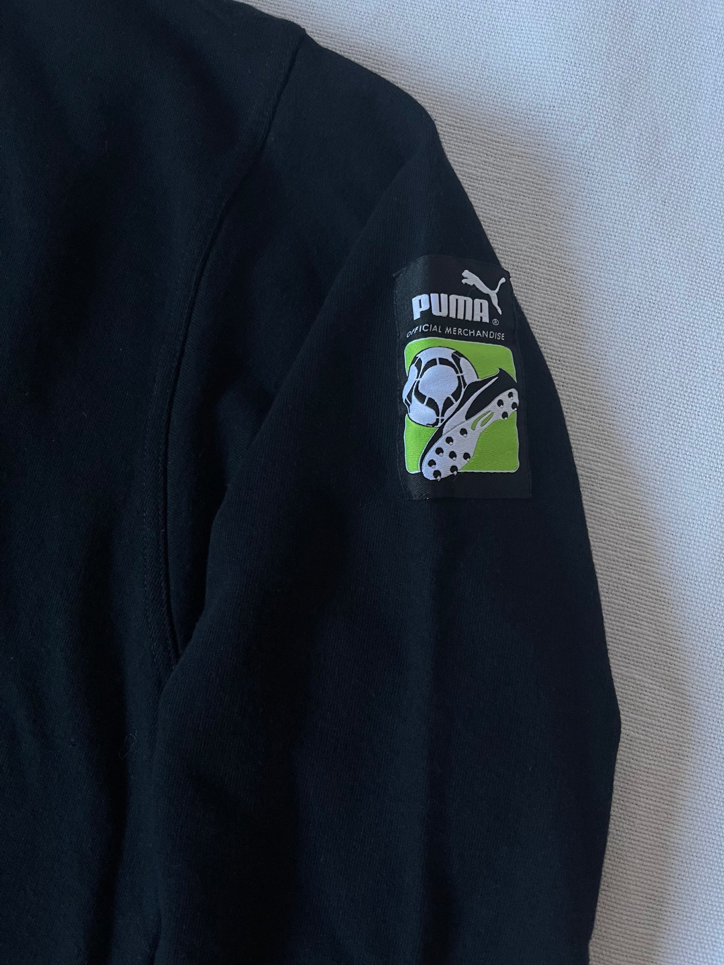 Vintage 90's VFL Wolfsburg Puma Sweatshirt Crew Neck Size M Black 100% Cotton