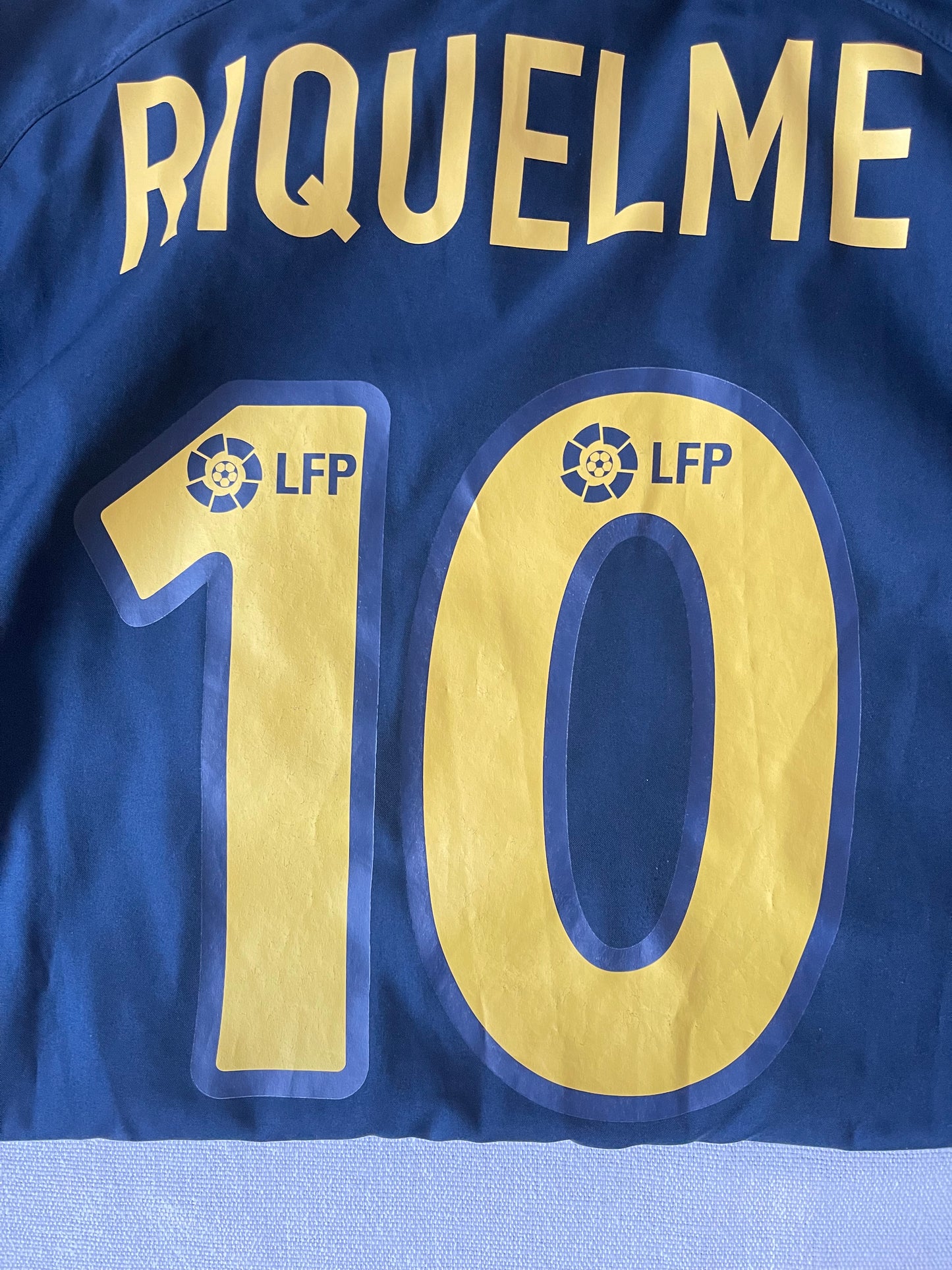 FC Barcelona Nike Juan Riquelme 2002-2003 Away Third Football Shirt #10 Blue Size