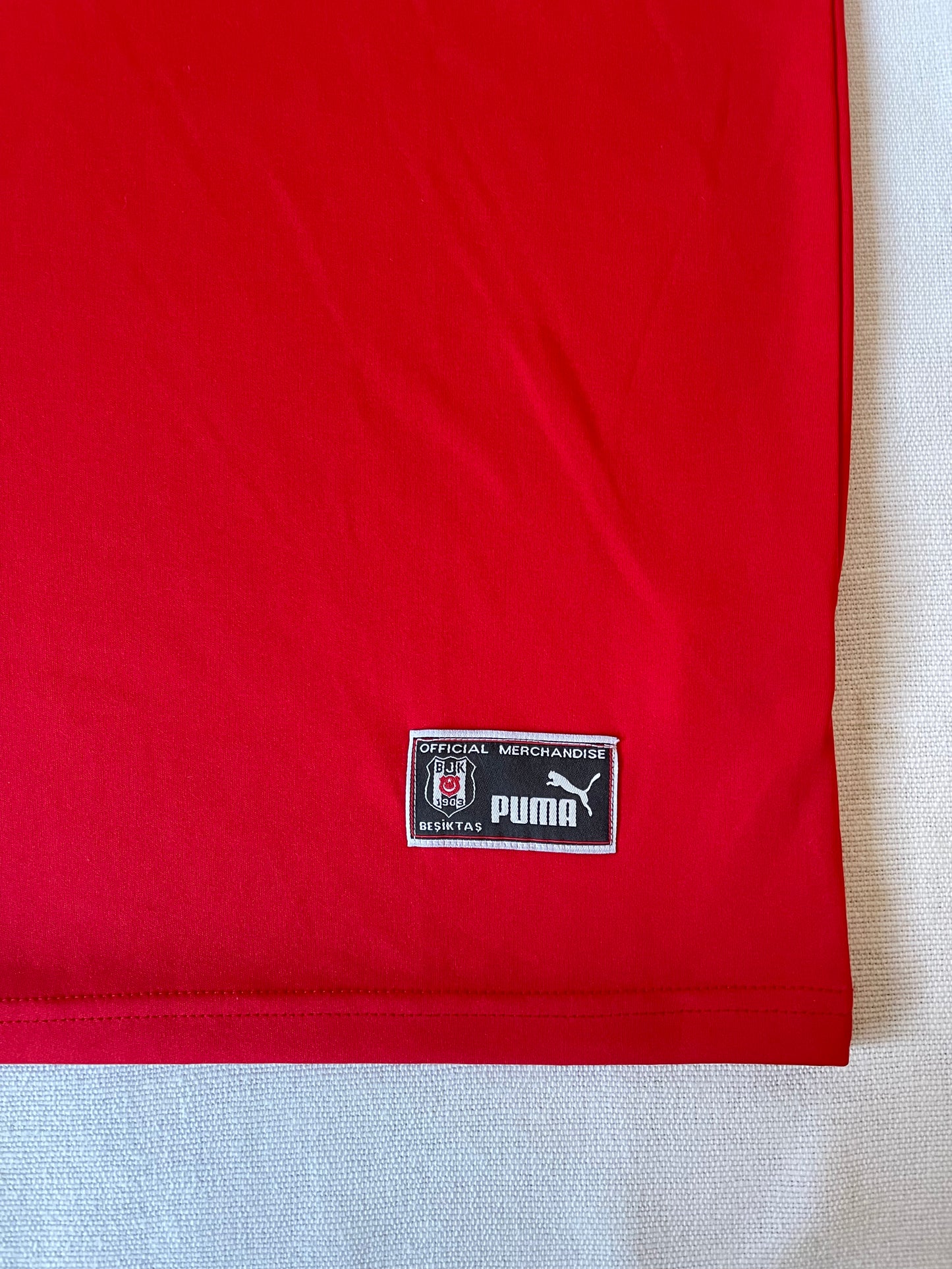 Besiktas Istanbul Puma 2001 - 2002 Away Third Football Shirt Size L Red Black Beko Aria