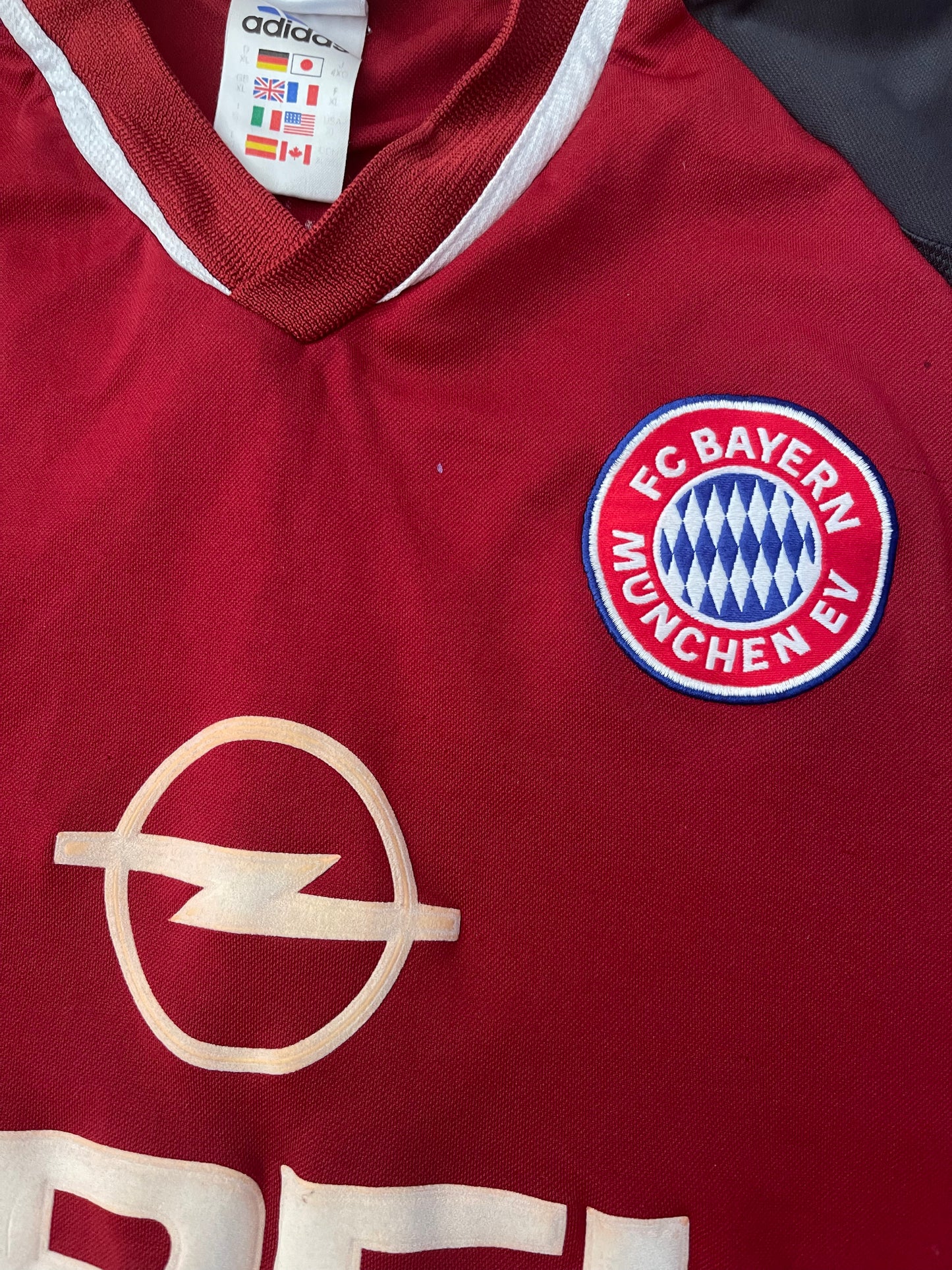 Adidas Bayern München Munich Salihamidzic #20 2001 - 2002 Home Football Shirt Size XL Opel