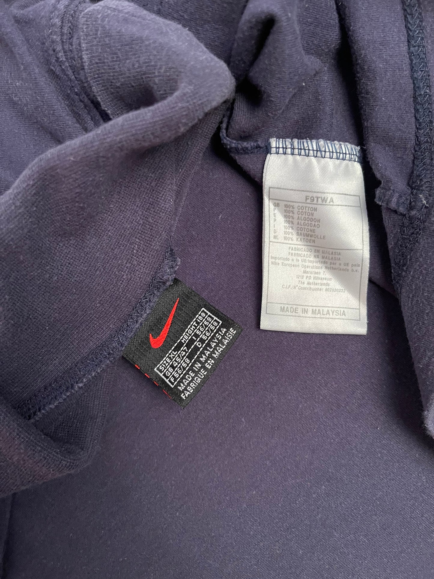 Vintage 90's Nike Turtleneck Blue Size XL Cotton