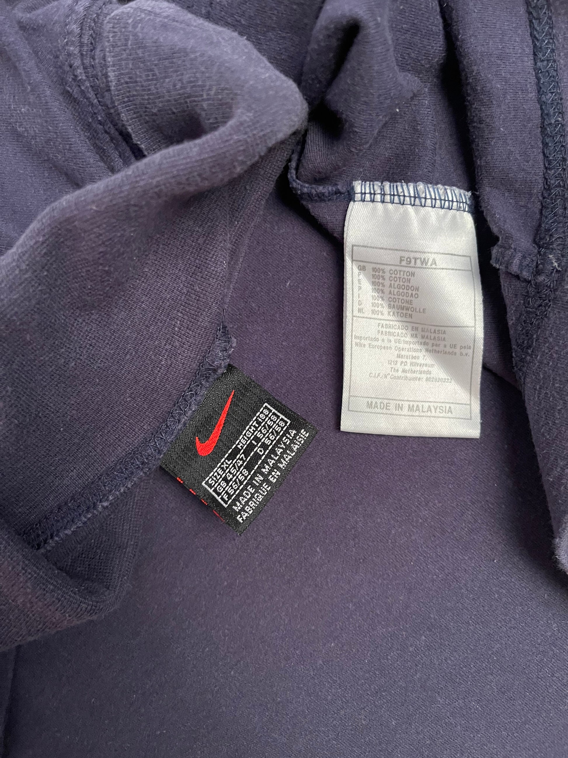 Vintage 90's Nike Turtleneck Blue Size XL Cotton