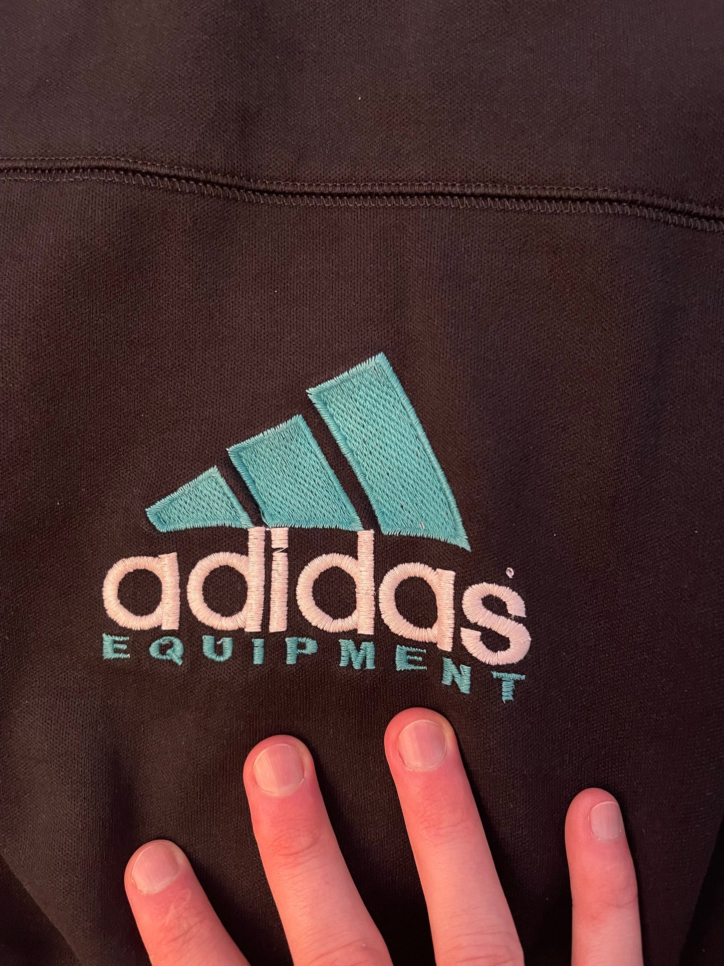 Vintage Adidas Equipment Sweatshirt 90's Red Black Size M-L