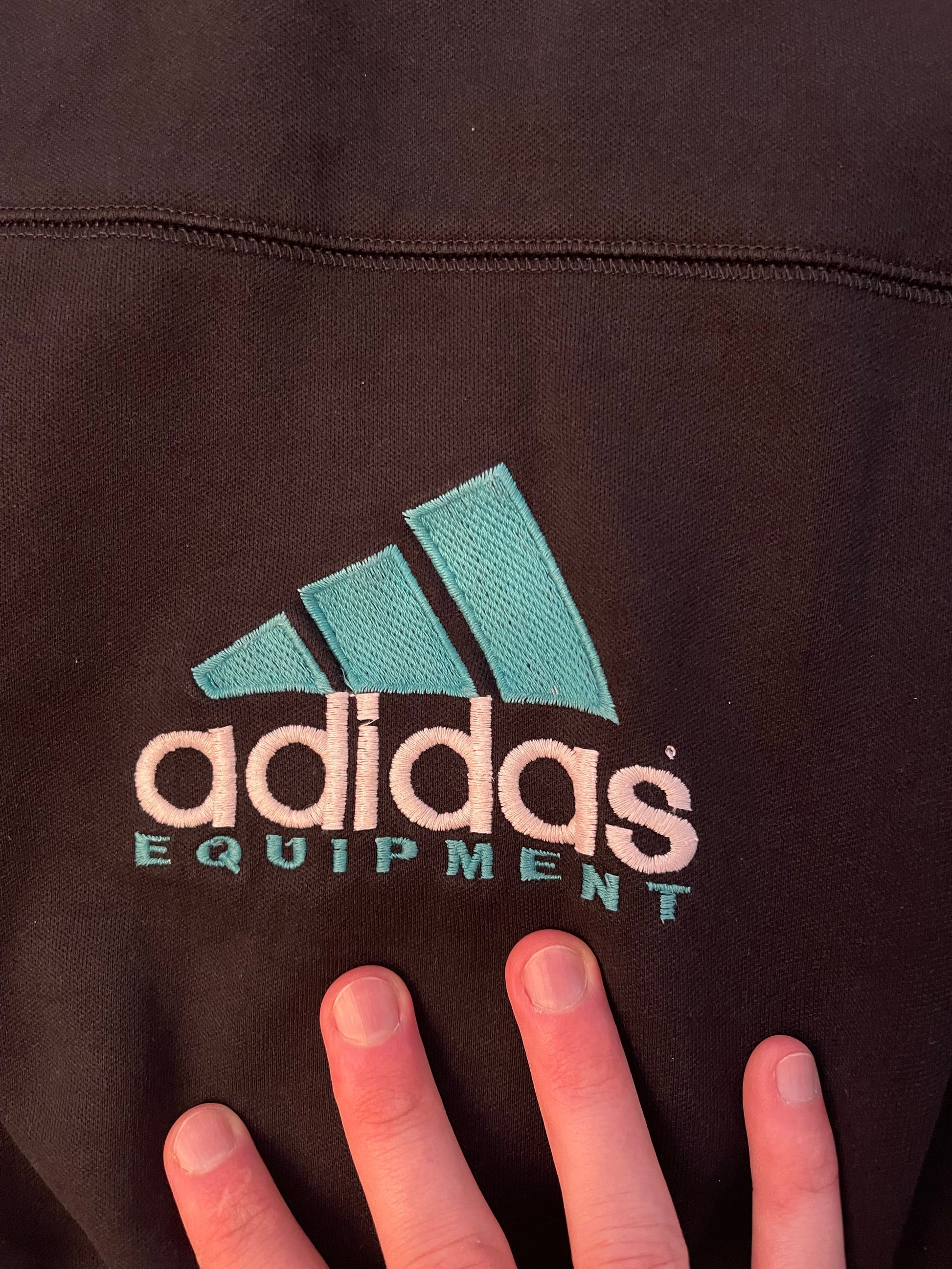 Vintage Adidas Equipment Sweatshirt 90's Red Black Size M-L