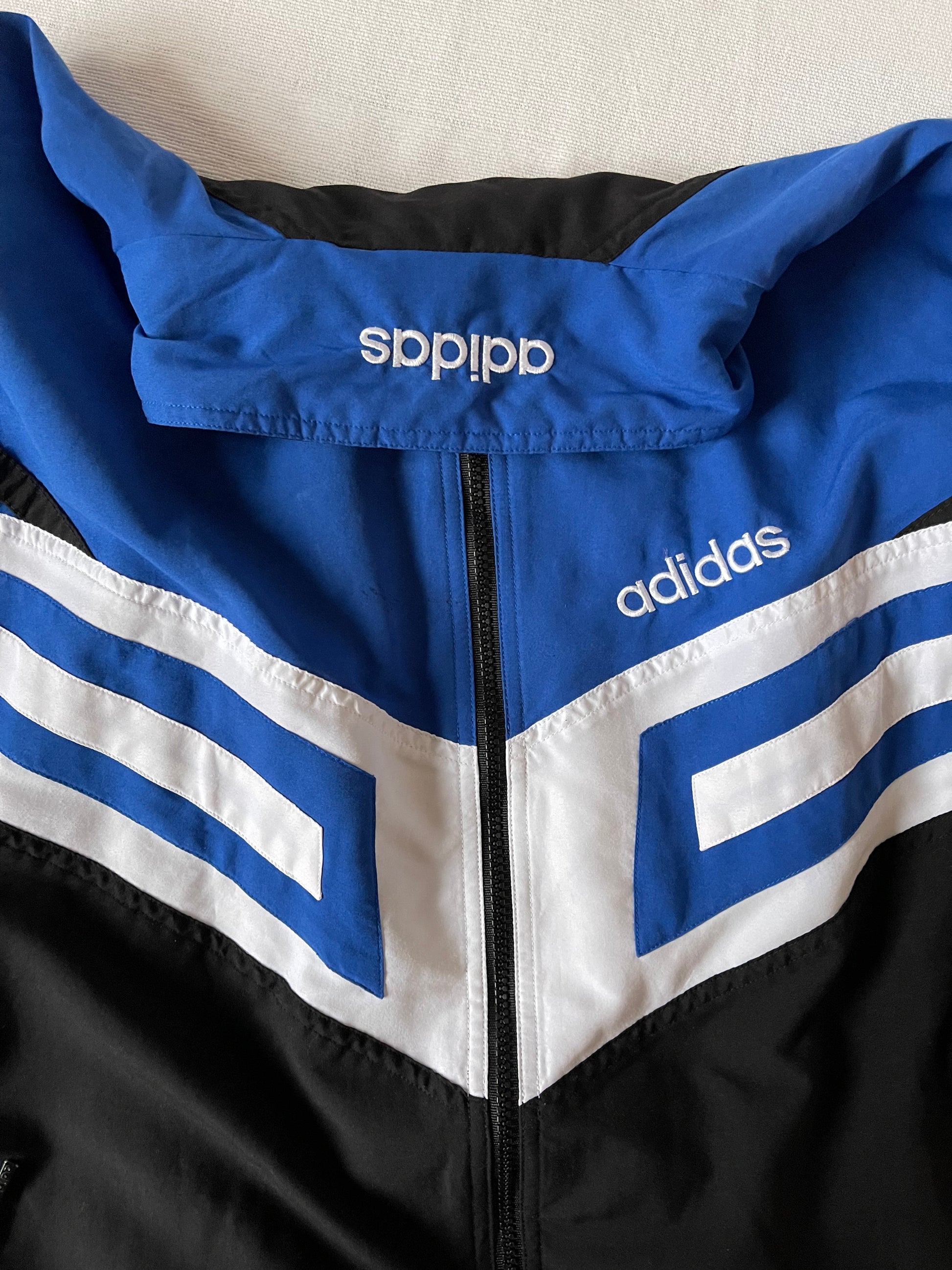 Vintage 90's Adidas Jacket Size XL-XL Blue Black White