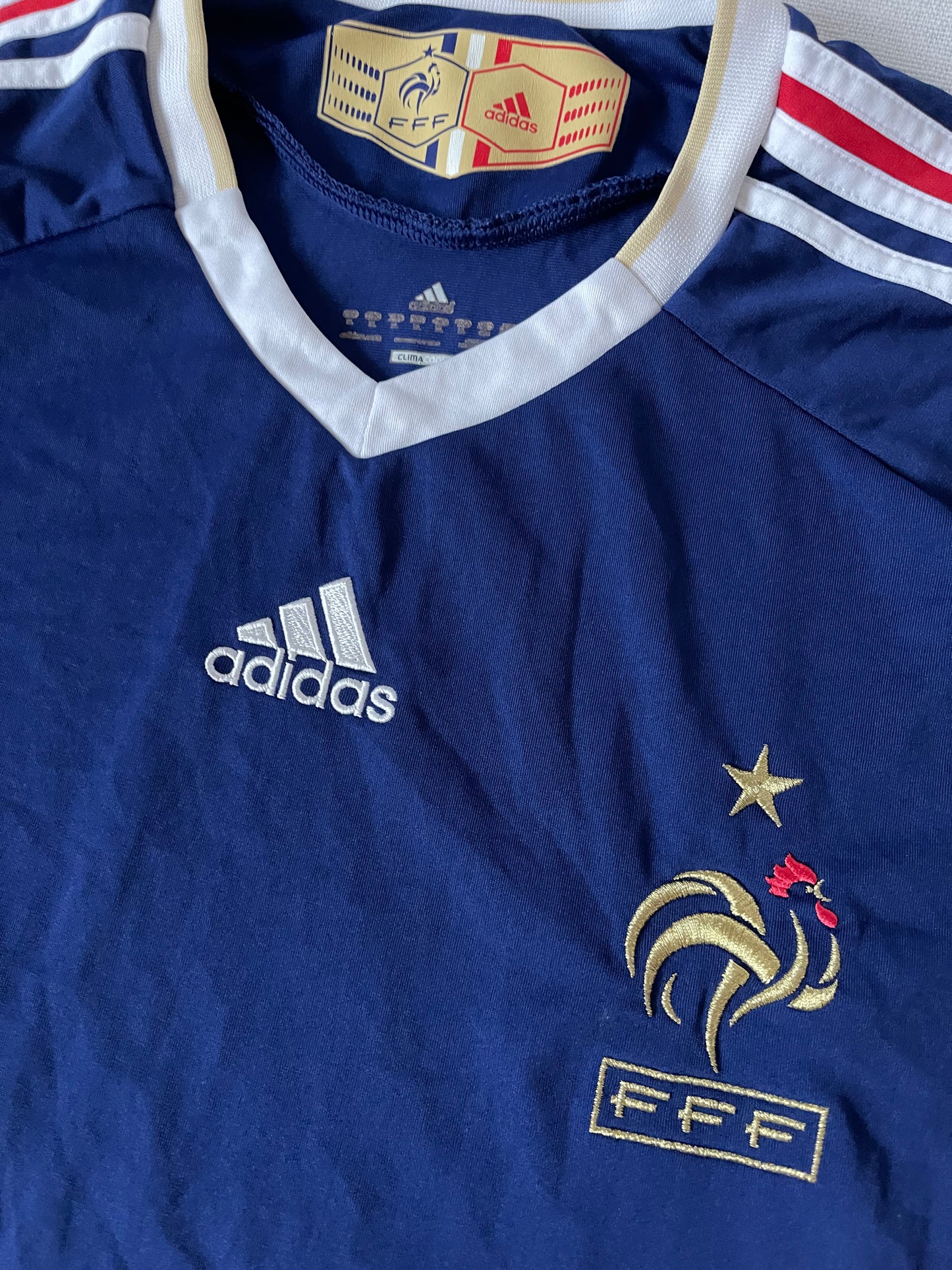 France Adidas 2010 - 2011 Home Football Shirt Size XL Blue