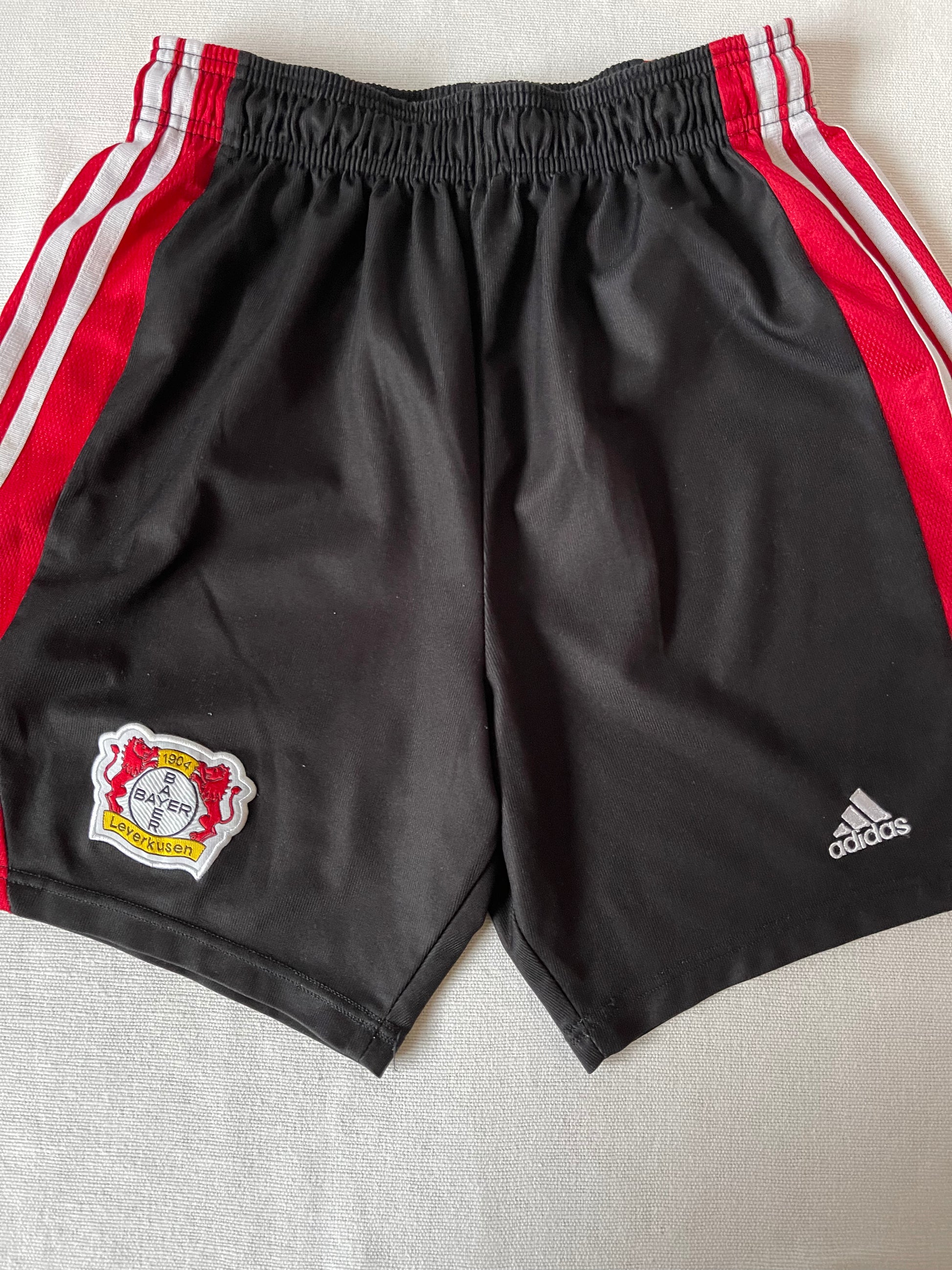 Bayer Leverkusen Adidas 2000-2001 Home Football Shorts Size M Made in Italy Red Black