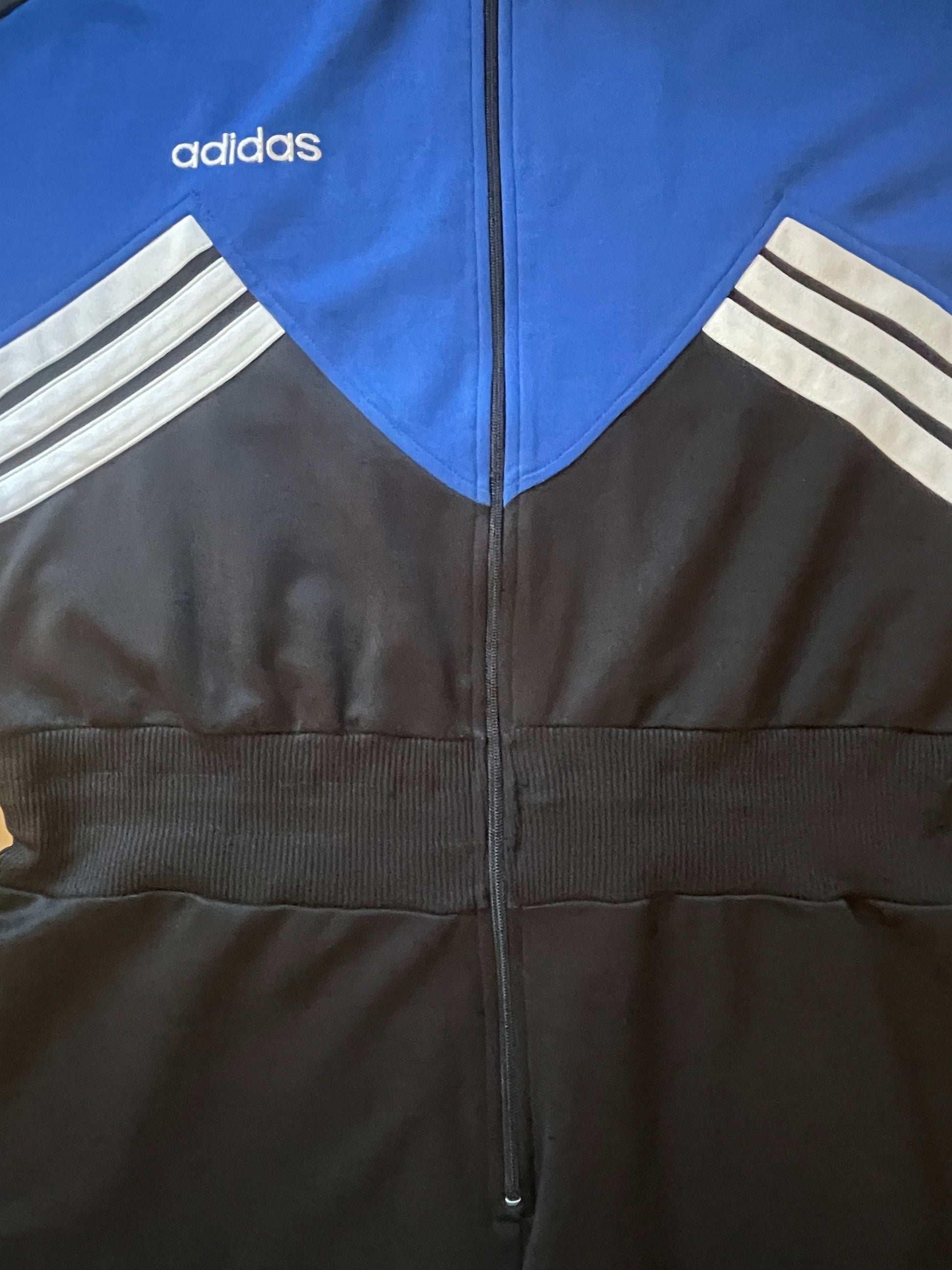 Vintage 90's Adidas Jumpsuit Blue Black Size L