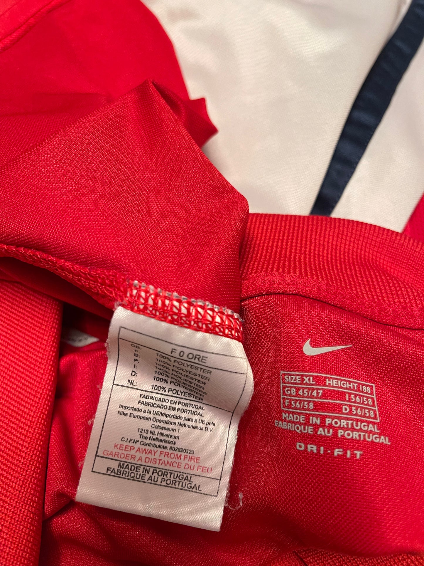 Arsenal London Nike 2000 2001 2002 Home Football Shirt Red White Size XL Dreamcast Dri Fit