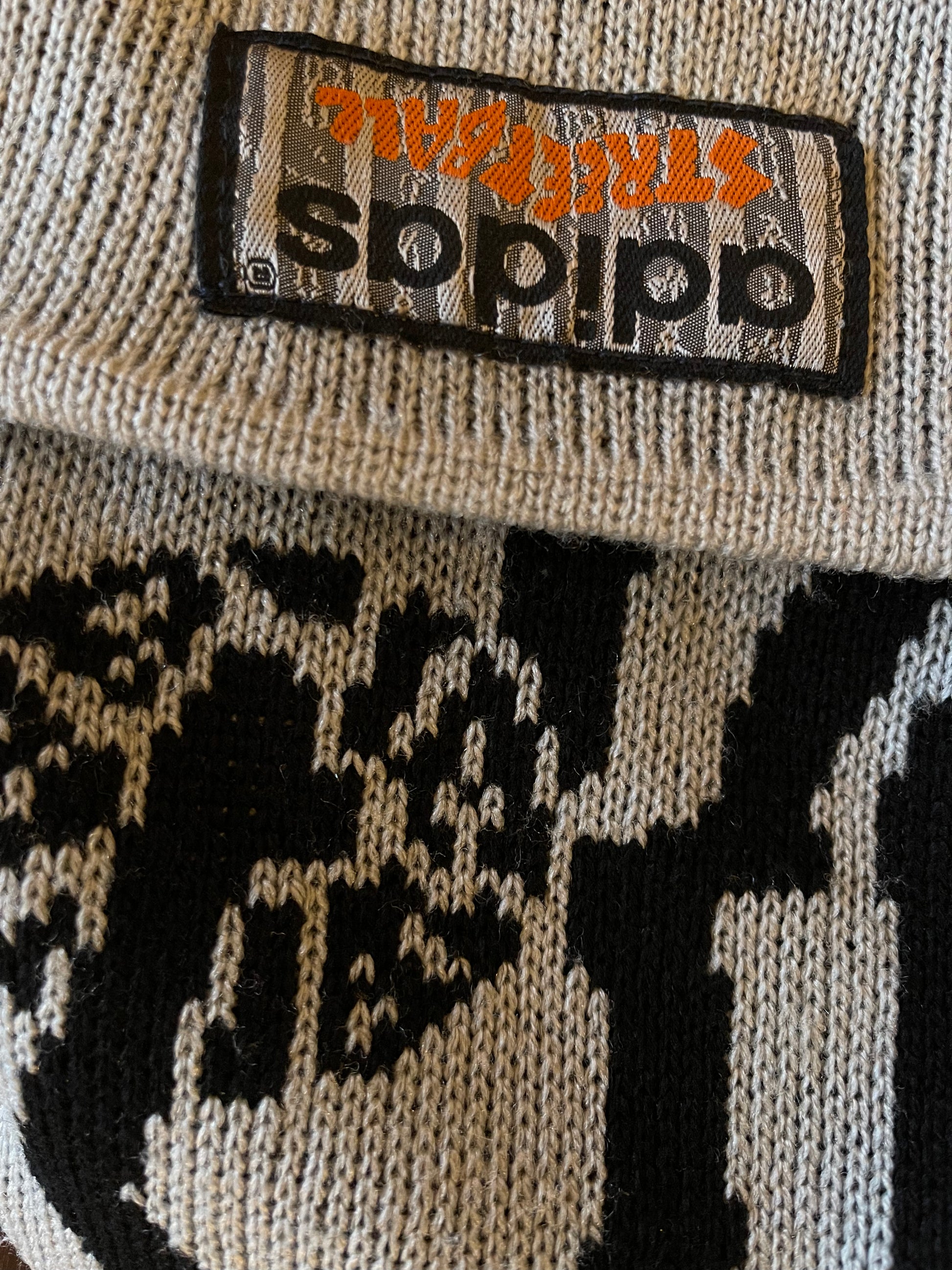 Vintage Adidas Streetball Hat Beanie Grey One Size