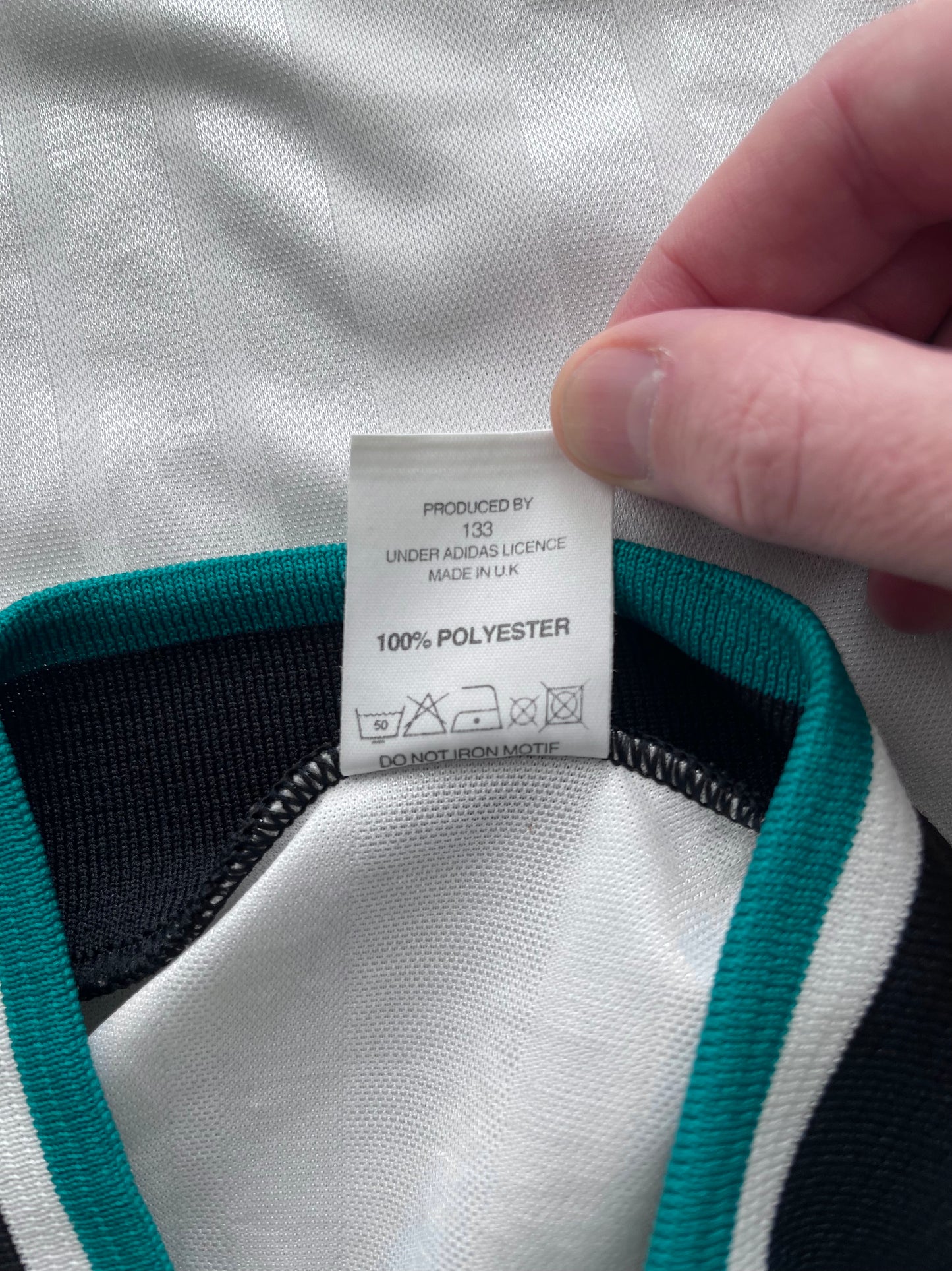 Liverpool FC Adidas Equipment 1993 1994 1995 Away Football Shirt Carlsberg Made in UK White Green Black Size 44'' 46'' XL