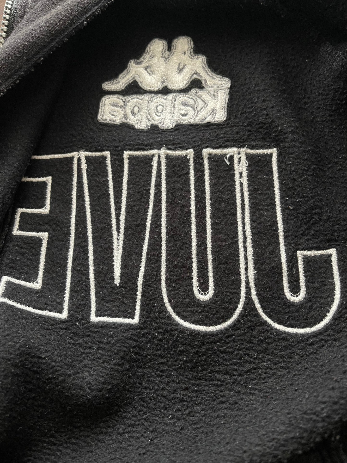 Juventus Kappa 1998 1999 2000 Embroidered Jacket / Track Top Black Size L