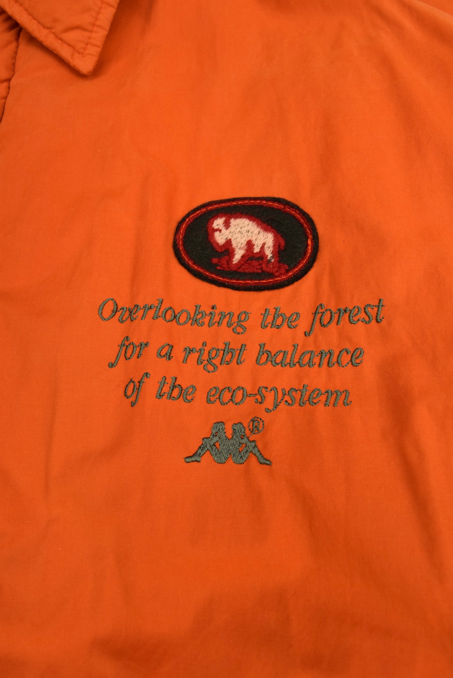 Vintage 80's Kappa Thick Jacket Size XL XXL Orange Made in Italy