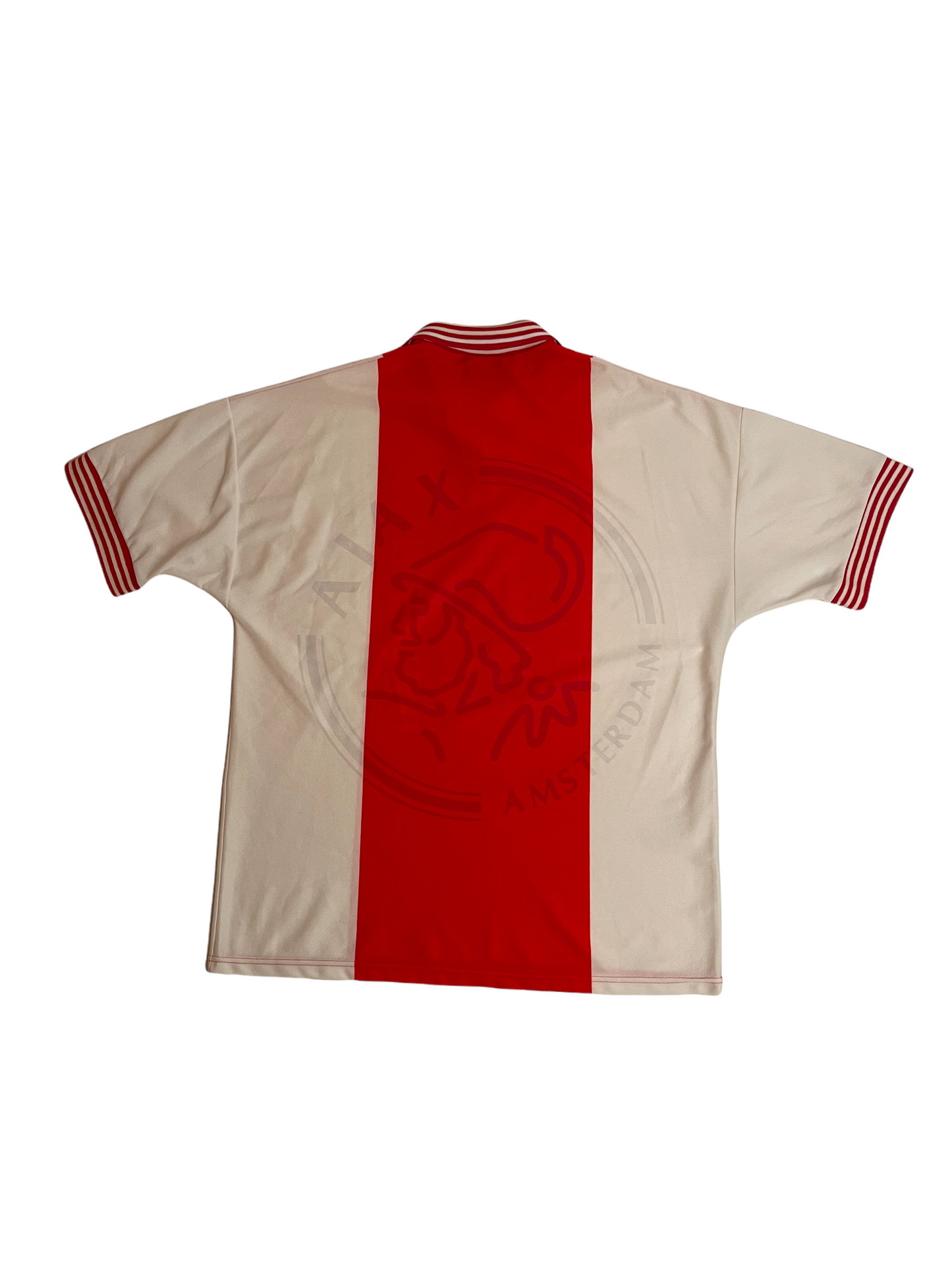 Vintage Ajax Umbro 1995-1996 Home Football Shirt Red White Size XL Made in England Abn Amro