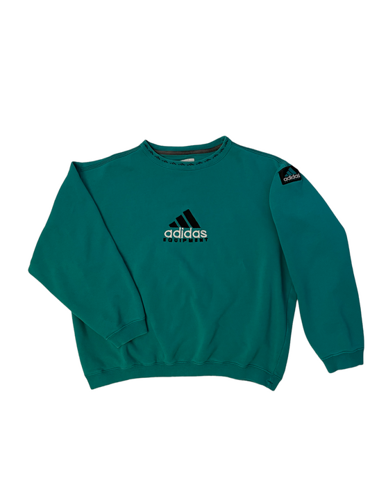 Vintage Adidas Equipment Sweatshirt Green S-M