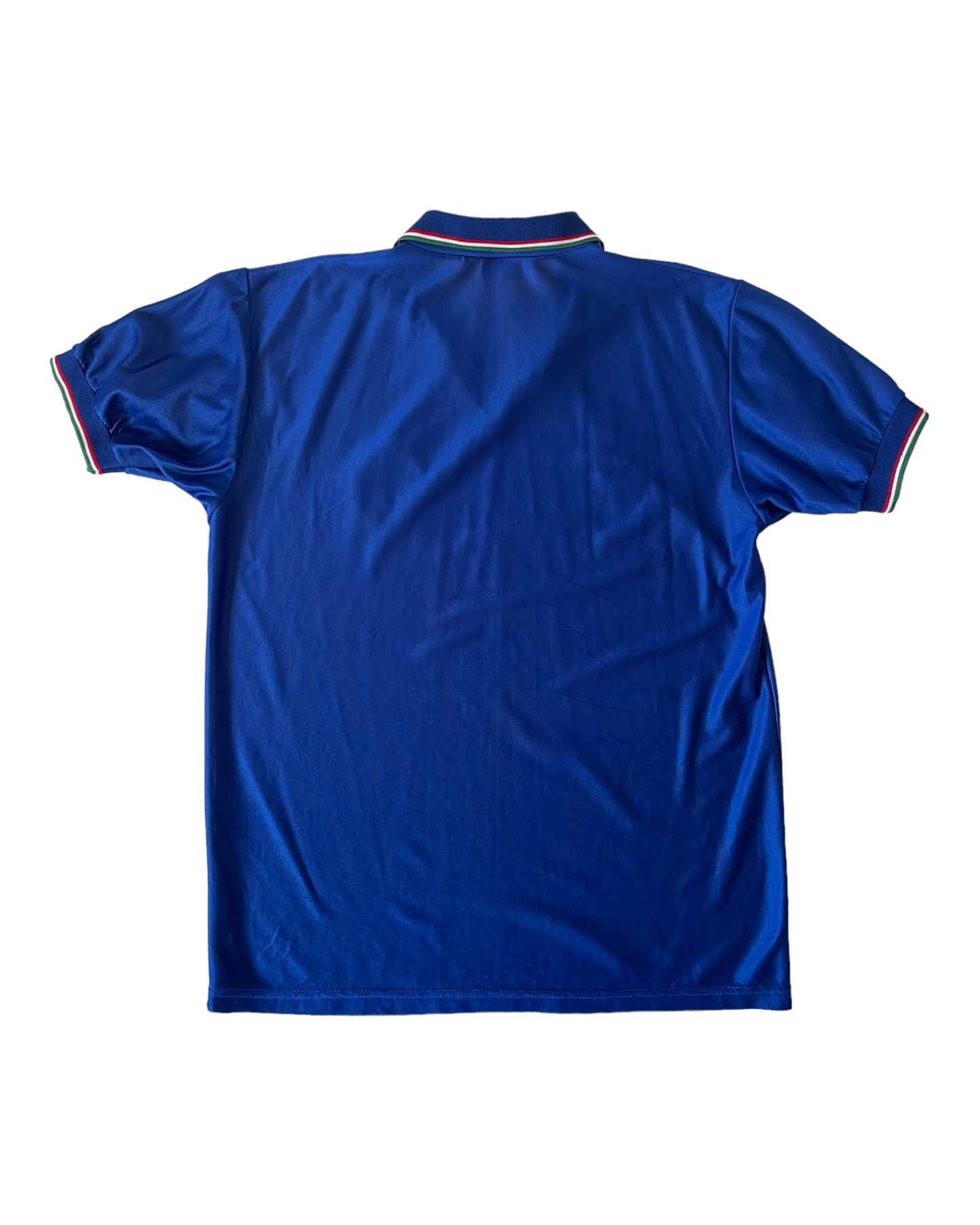 Vintage 1986-1990 Italy Italia Diadora Football Shirt Home Made in Italy Blue Size M