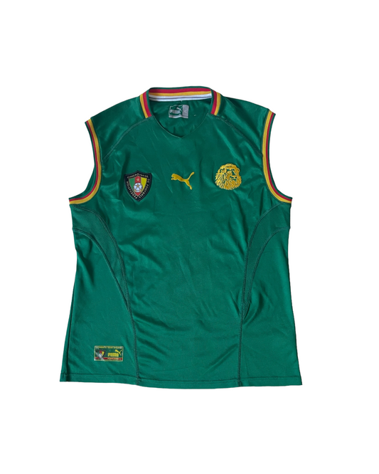 Cameroon Puma 2002-2003 Home Football Shirt Green Size XL