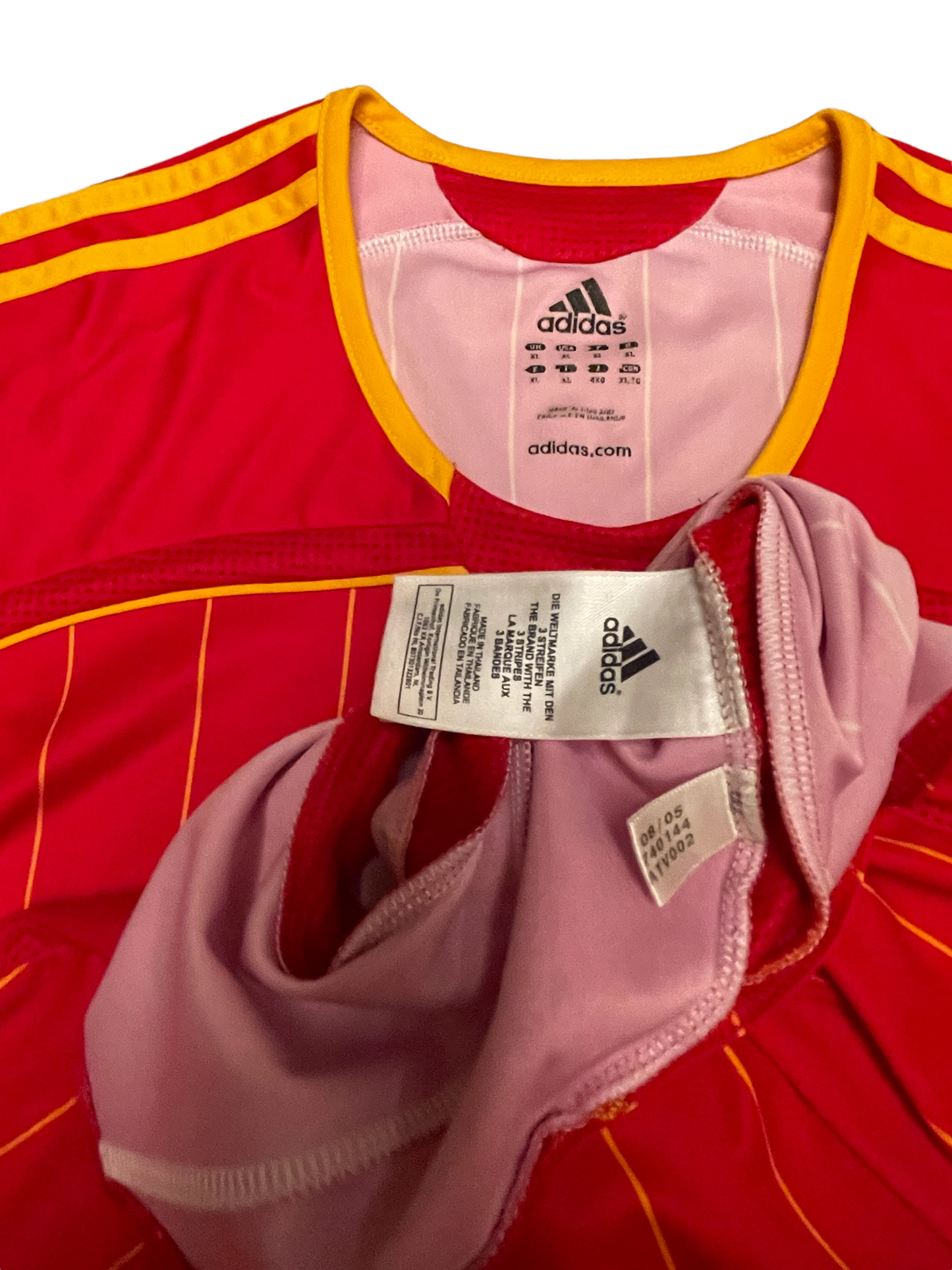 Spain España Adidas 2006 - 2007 Home Football Shirt Red Yellow Size XL ClimaCool