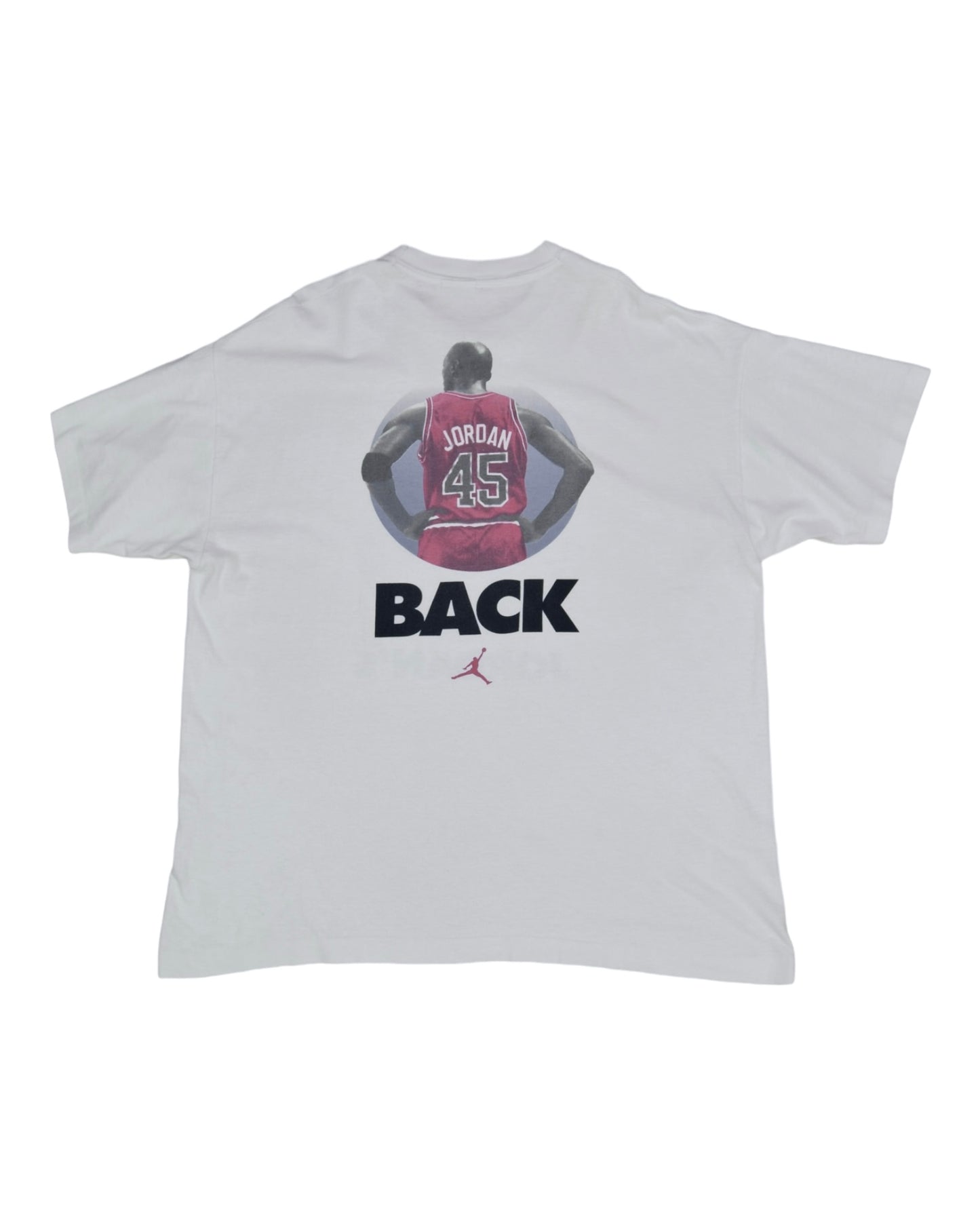 Jordan's Back Nike 1995 T-Shirt # 45 White Made in Ireland 100% Cotton NBA Basketball
