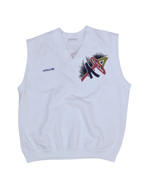 Vintage 90's Adidas Stefan Edberg Tennis Vest White Size L-XL