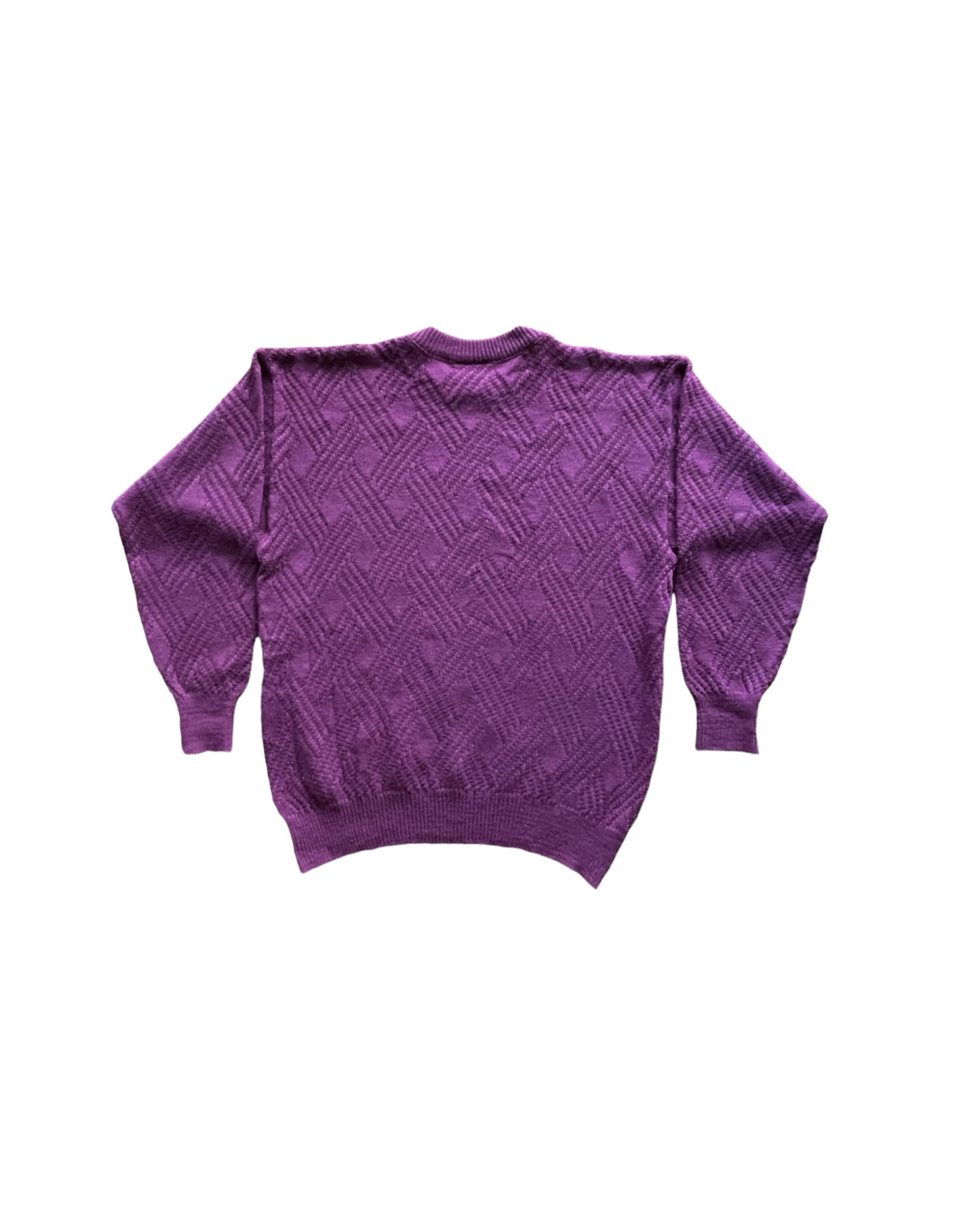 Vintage 80's Chemise Lacoste Jumper Made in France Purple Size M L
