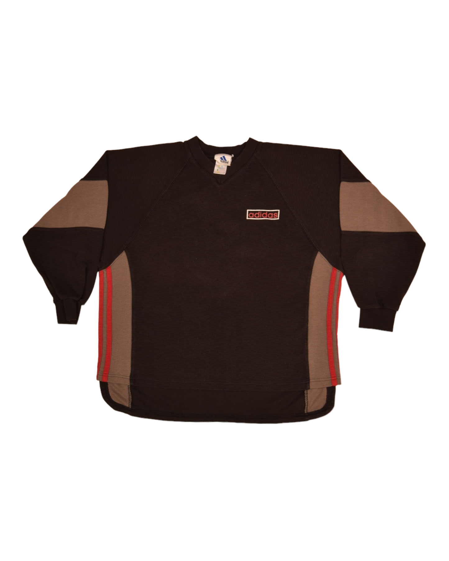 Vintage Adidas Sweatshirt The Brand With The Three Stripes Black Red Size S-M