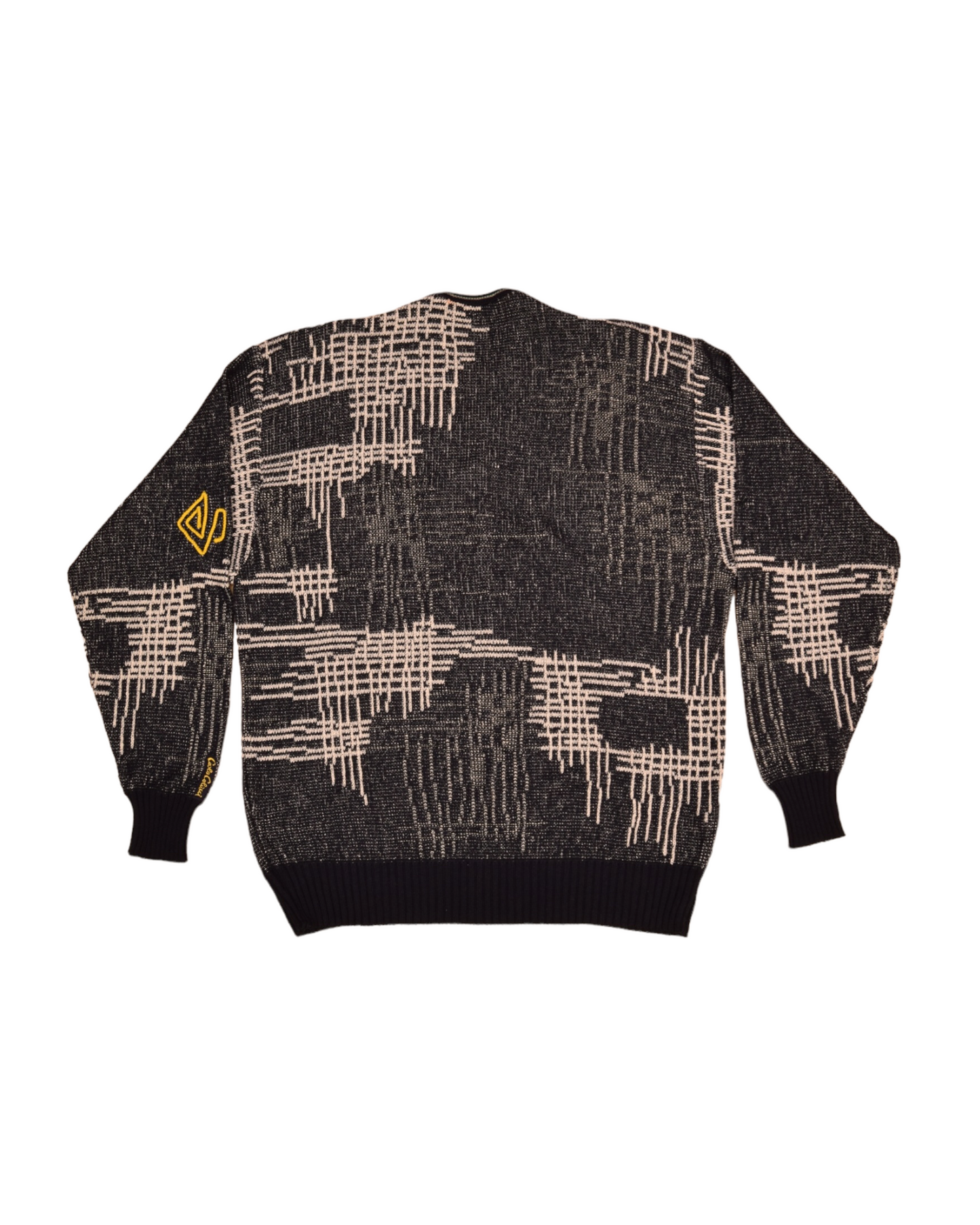Vintage 80's Carlo Colucci Moda Uomo Jumper Abstract Pattern Made in West Germany Size M-L Black White