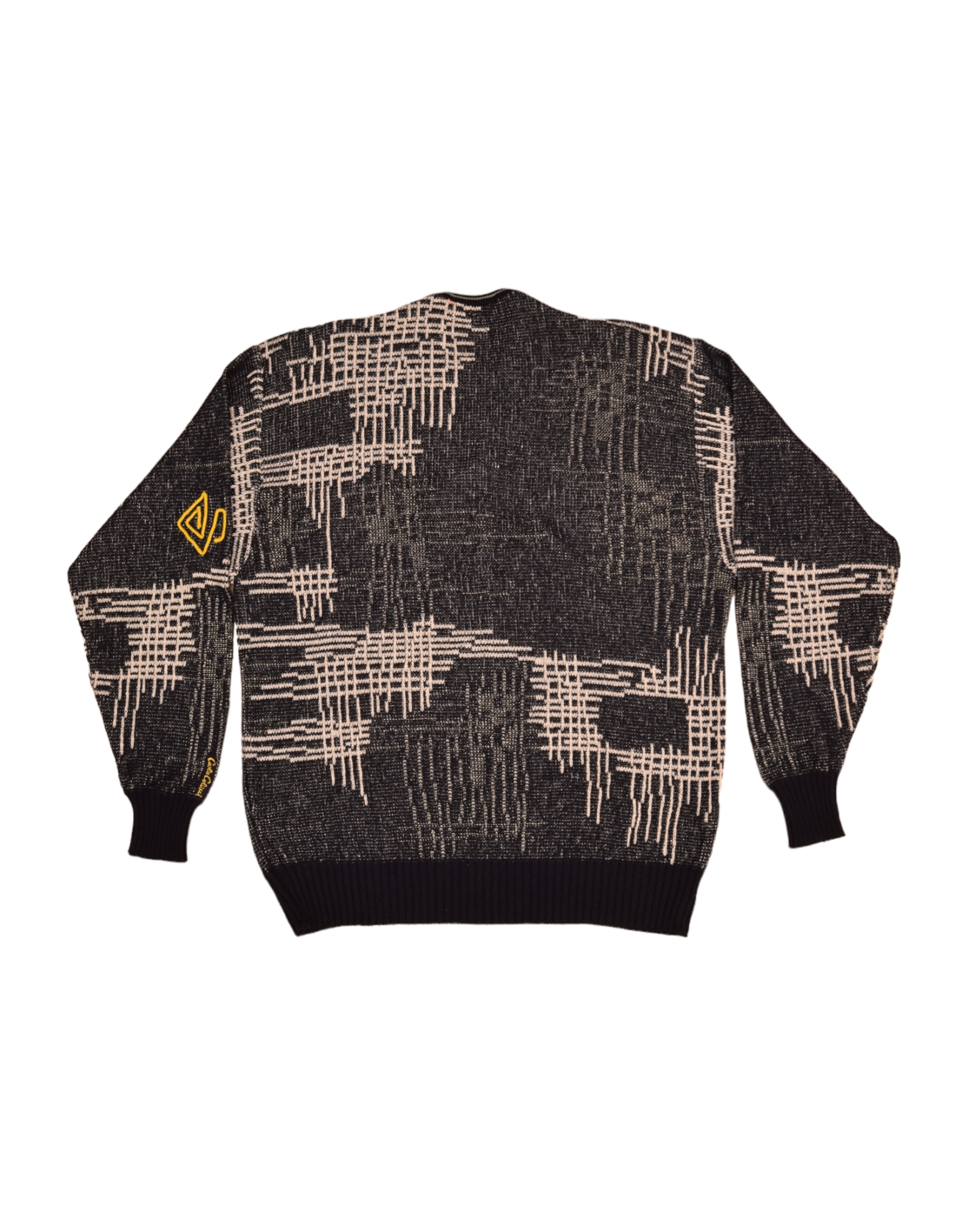 Vintage 80's Carlo Colucci Moda Uomo Jumper Abstract Pattern Made in West Germany Size M-L Black White