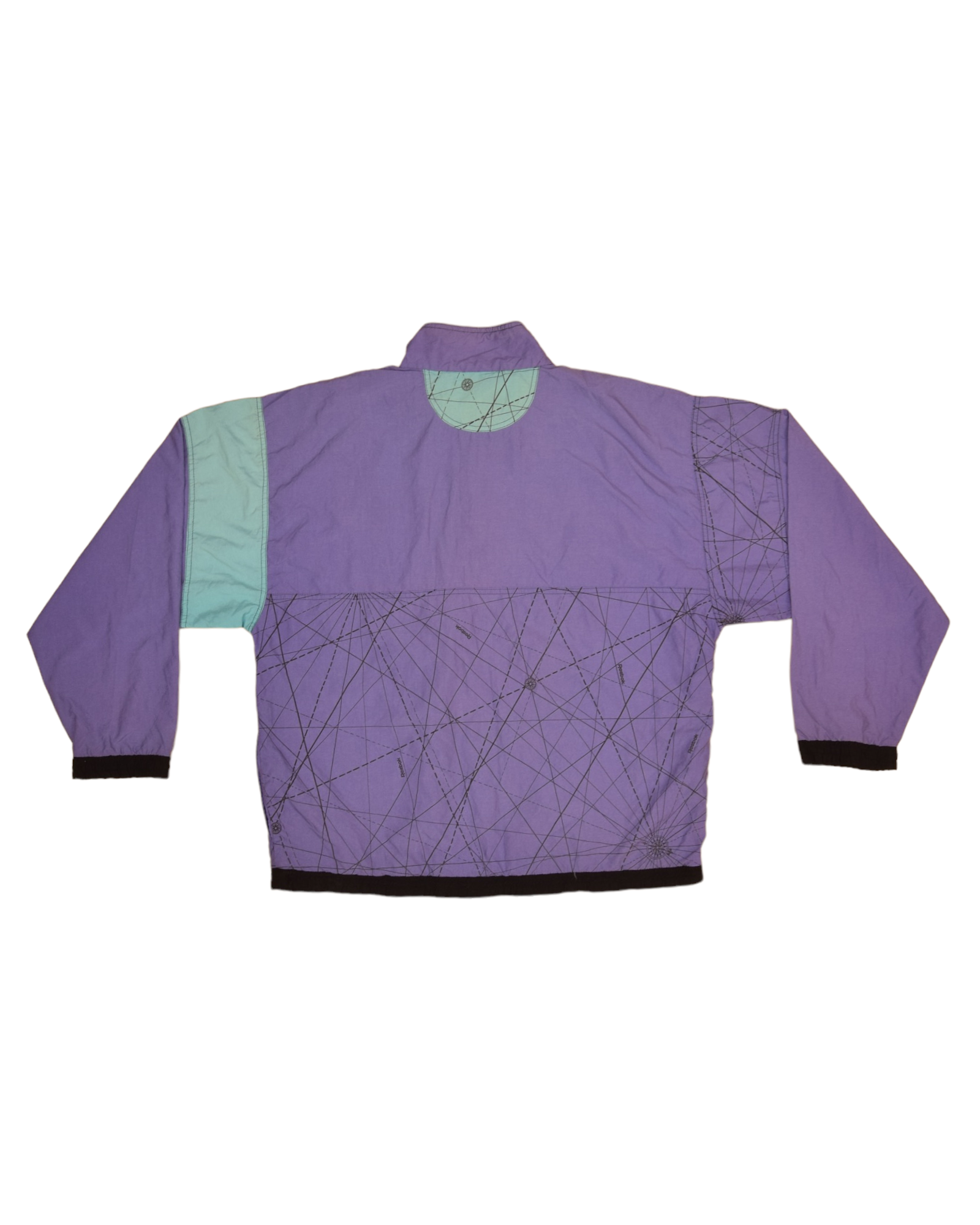 Vintage 90's Reebook Zodiac Jacket Shell Size XL XXL Purple Green