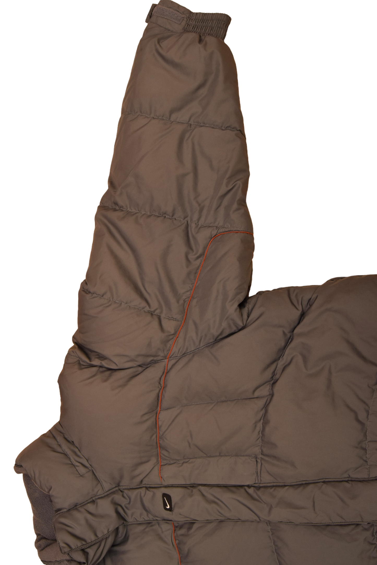 Nike Y2K '00's Puffer Thick Jacket Athletic Product Grey Size M Grey Duck Down Feathers