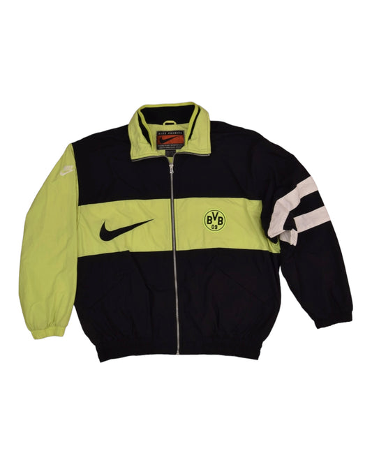 Vintage BVB Borussia Dortmund Nike Premier 1995 - 1996 Jacket Size XL Black Neon Yellow