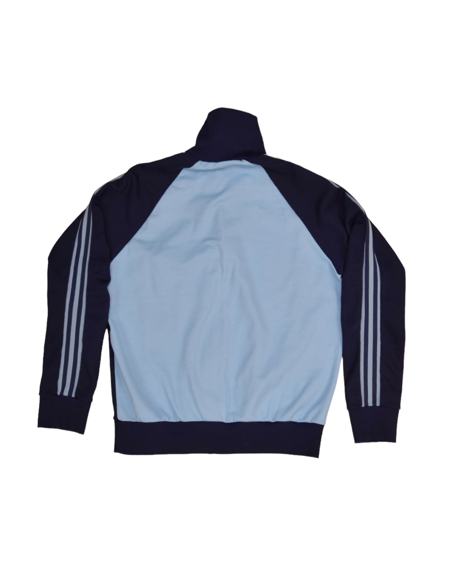 Vintage 70's 80's Adidas Ventex Jacket Track Top Made in France Blue Polyester Cotton Viscose