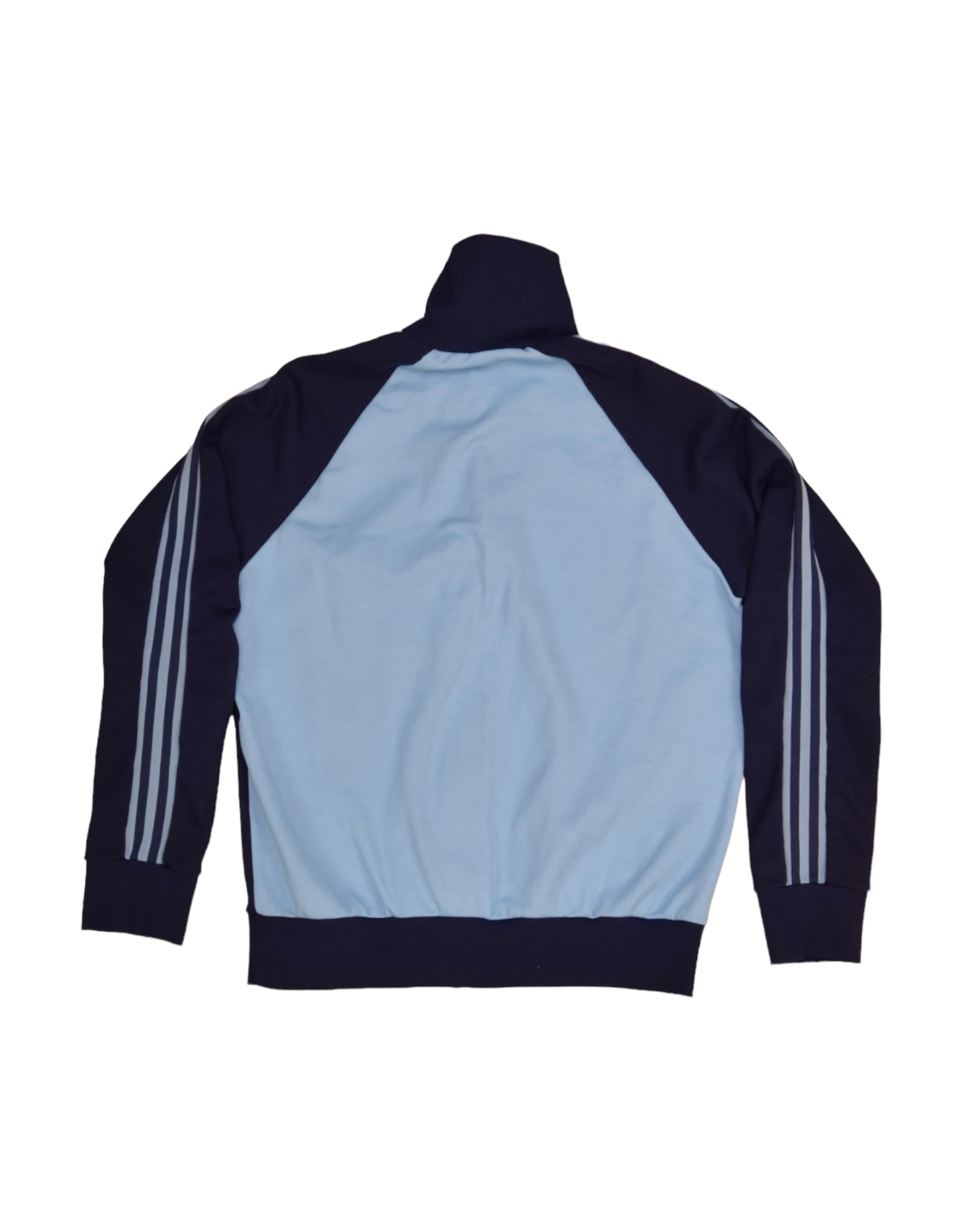 Vintage 70's 80's Adidas Ventex Jacket Track Top Made in France Blue Polyester Cotton Viscose
