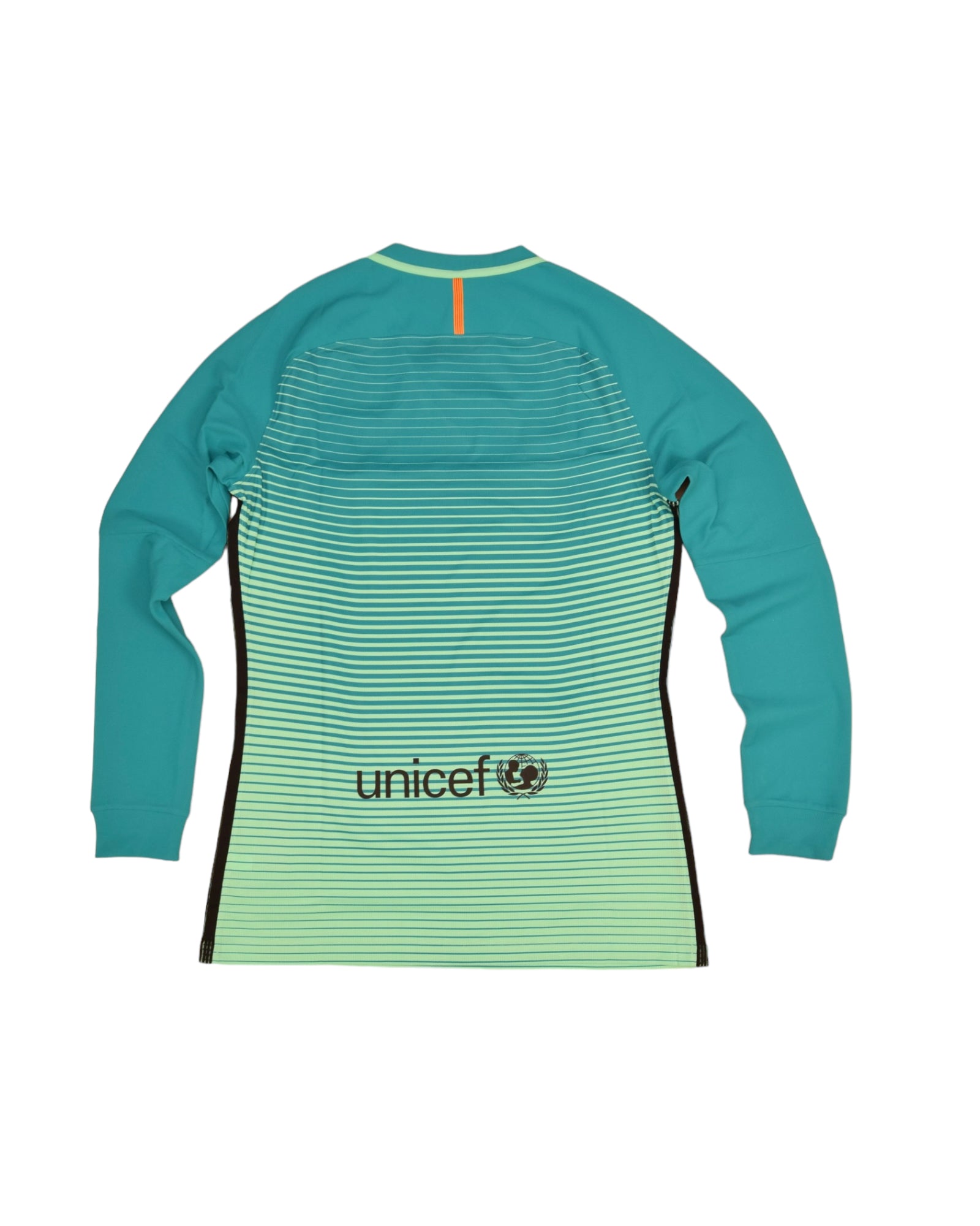 Barcelona Nike Aeroswift 2016 - 2017 Player Issue Away Third Football Shirt Size L Long Sleeves New BNWT Deadstock Unicef Teal Mint Green