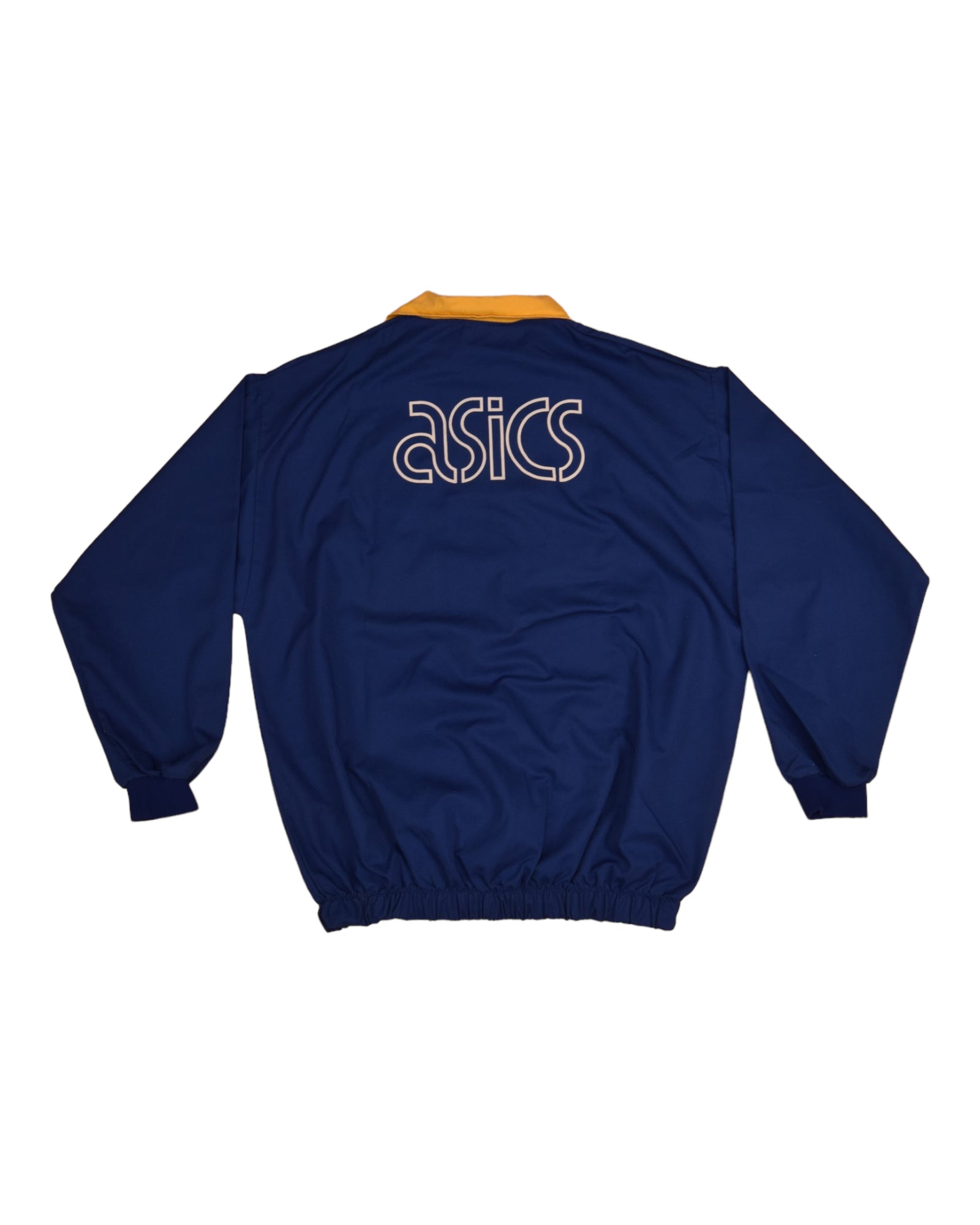 Vintage Leeds United Asics 1993 Drill Top Sweatshirt Jacket Size XL Made in UK Blue Yellow Thistle Hotels