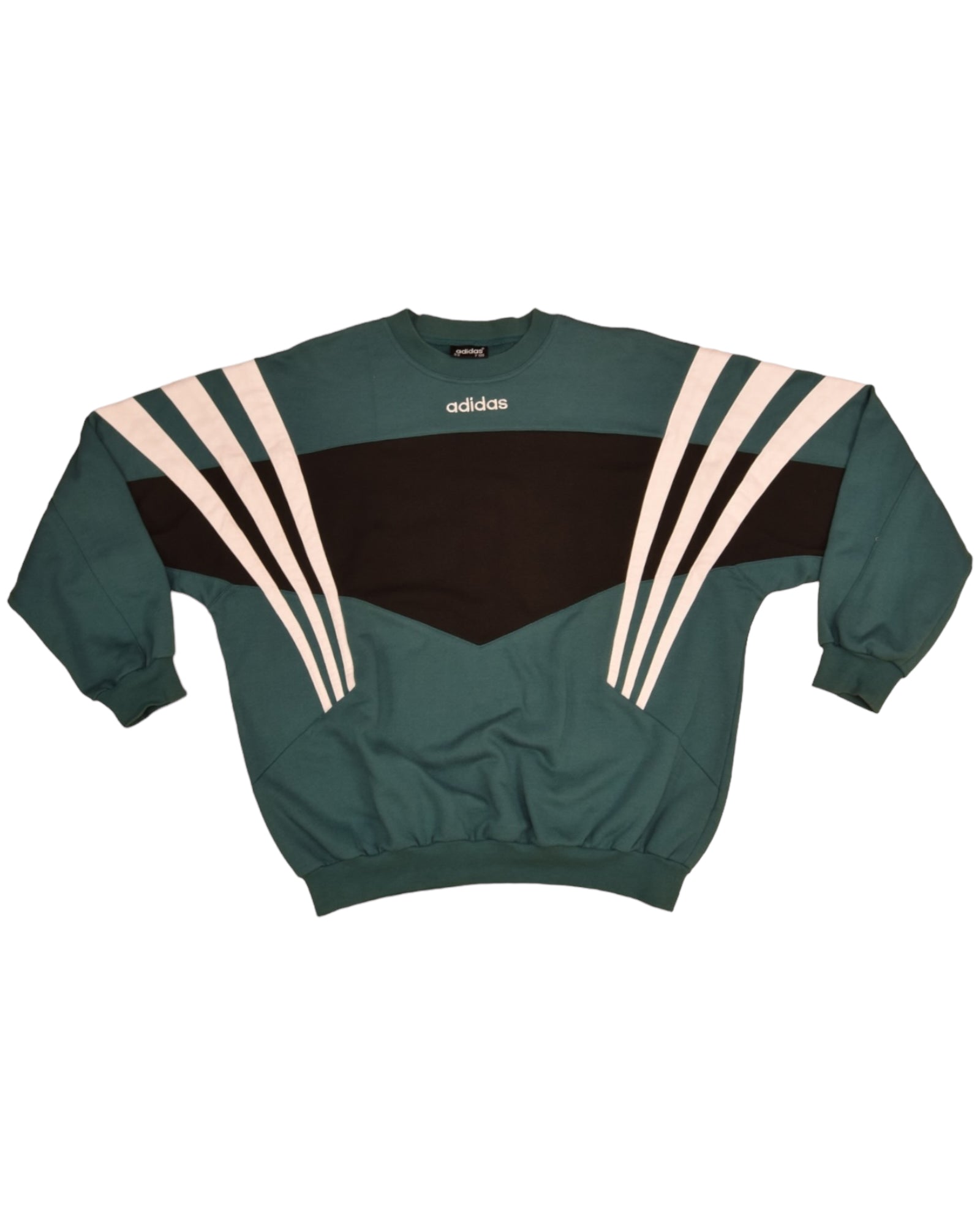 Vintage 90's Adidas Sweatshirt Green Black Size XL