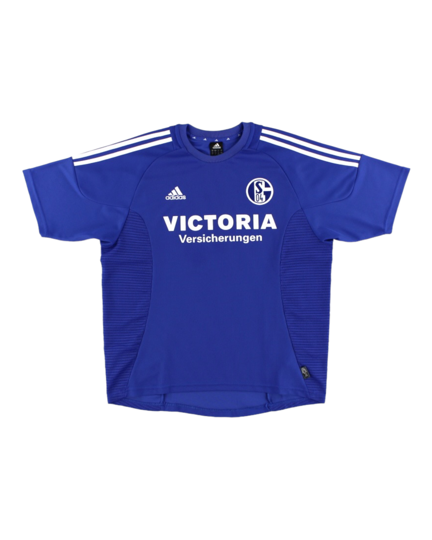 Schalke 04 Gelsenkirchen Adidas 2002 2003 2004 Home Football Shirt Blue Size XL Made in Italy ClimaLite Victoria Versicherungen