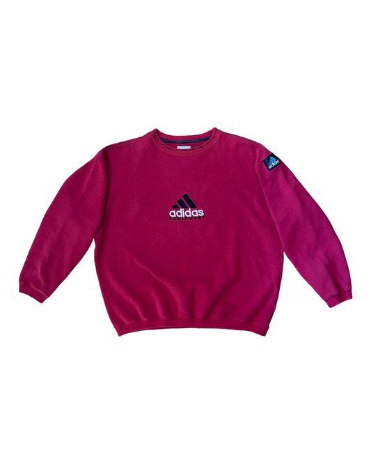 Vintage 90's Adidas Equipment Sweatshirt Red Size L